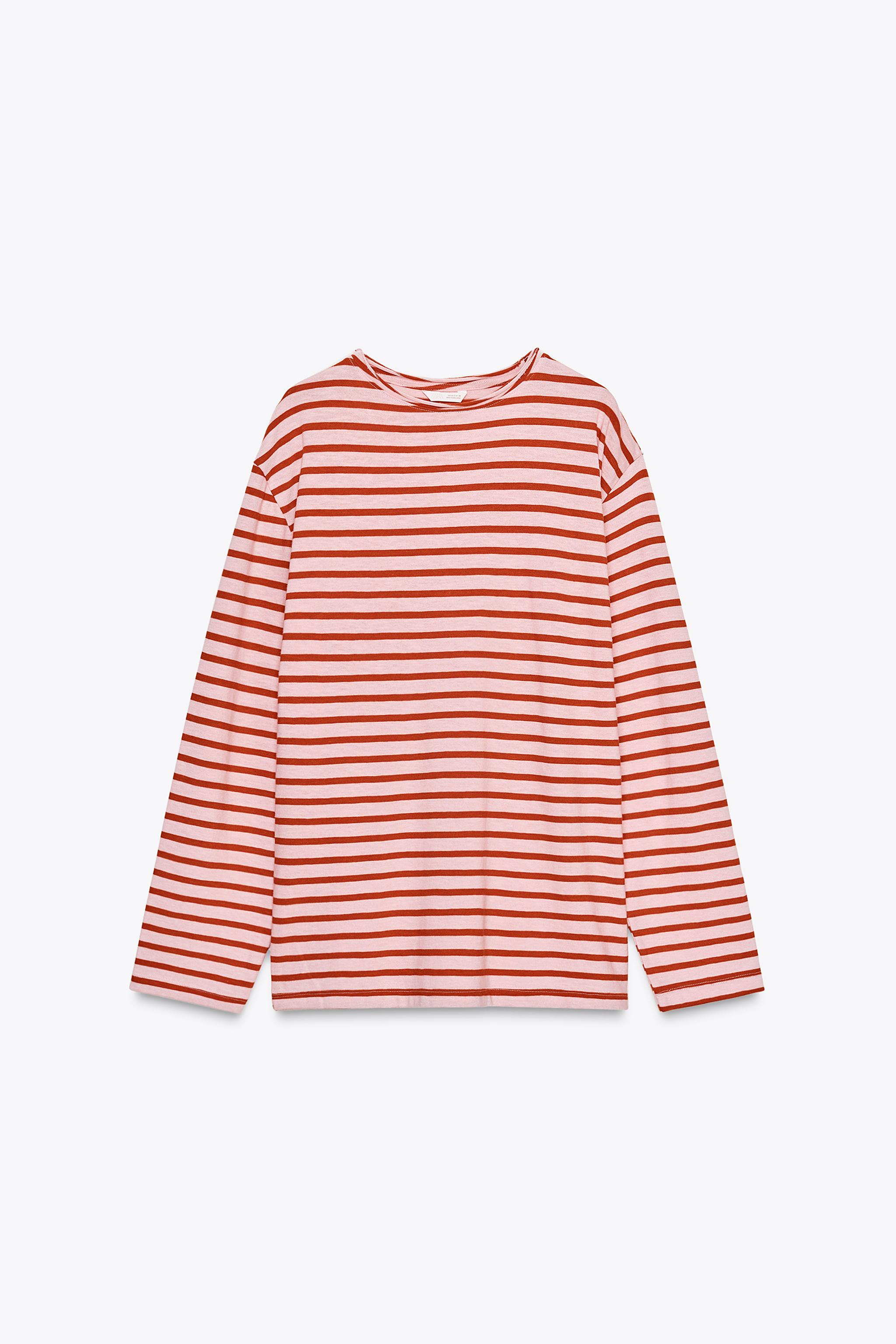 SLUB STRIPED COTTON T-SHIRT