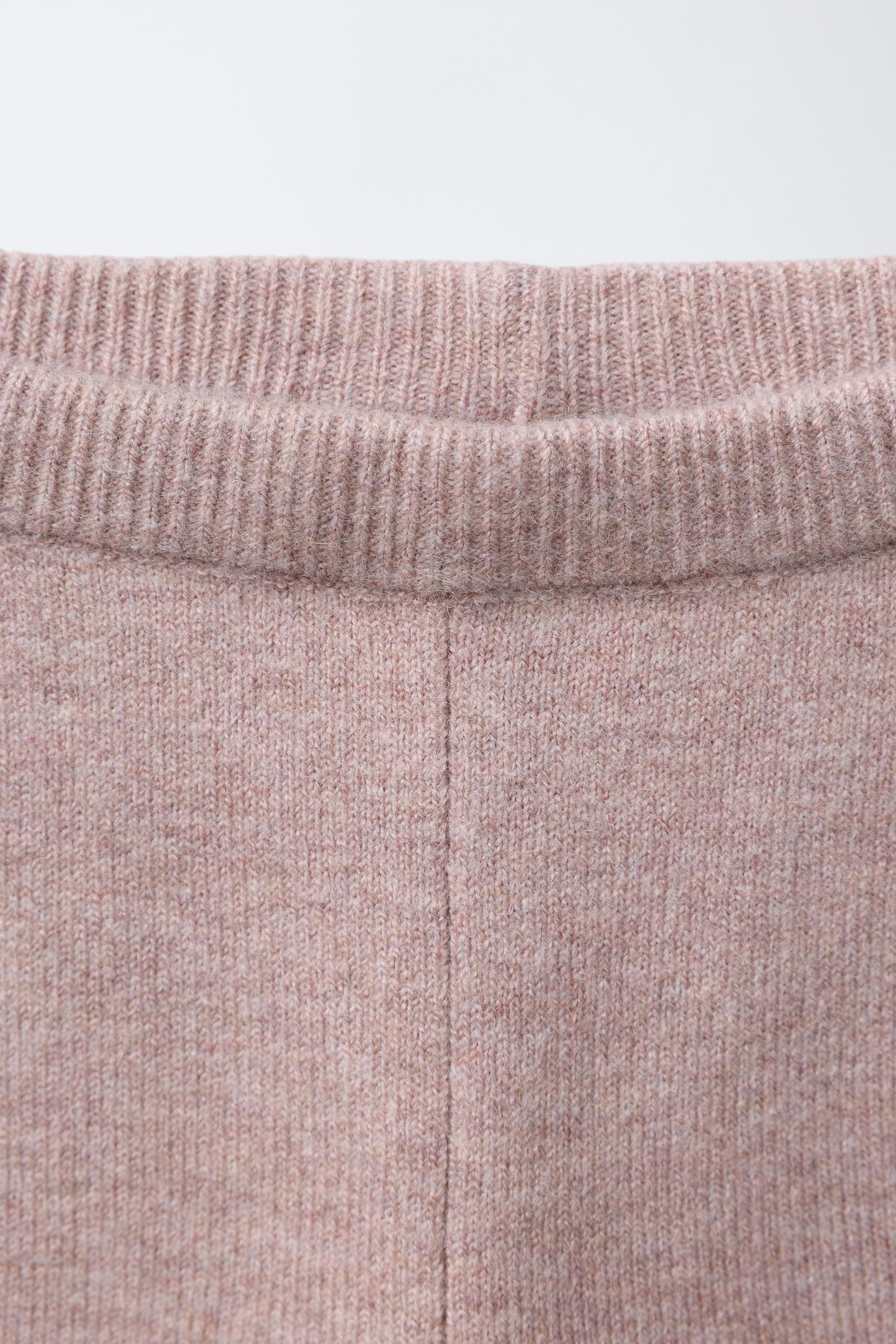 LACE TRIM KNIT LEGGINGS