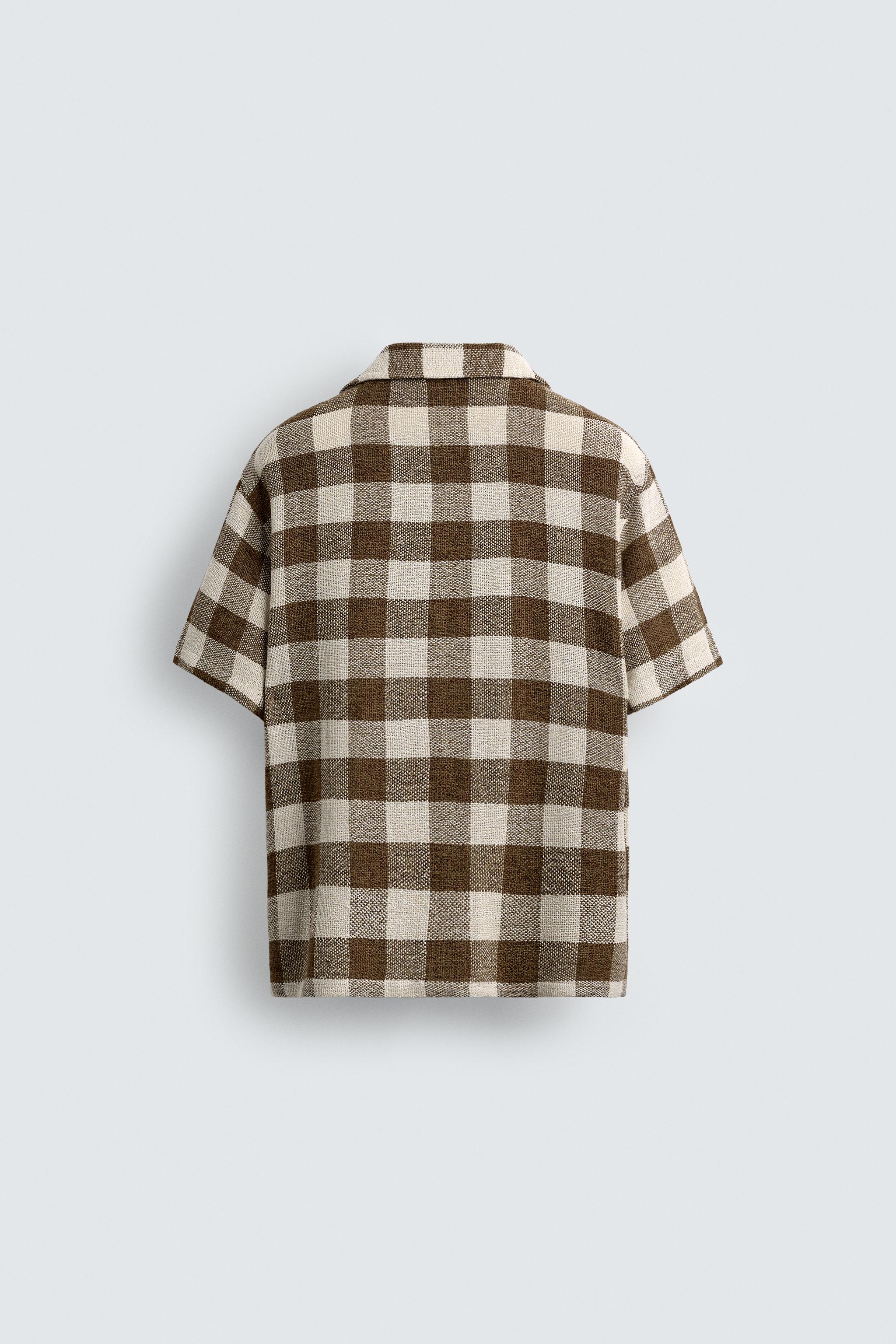TEXTURED PLAID SHIRT
