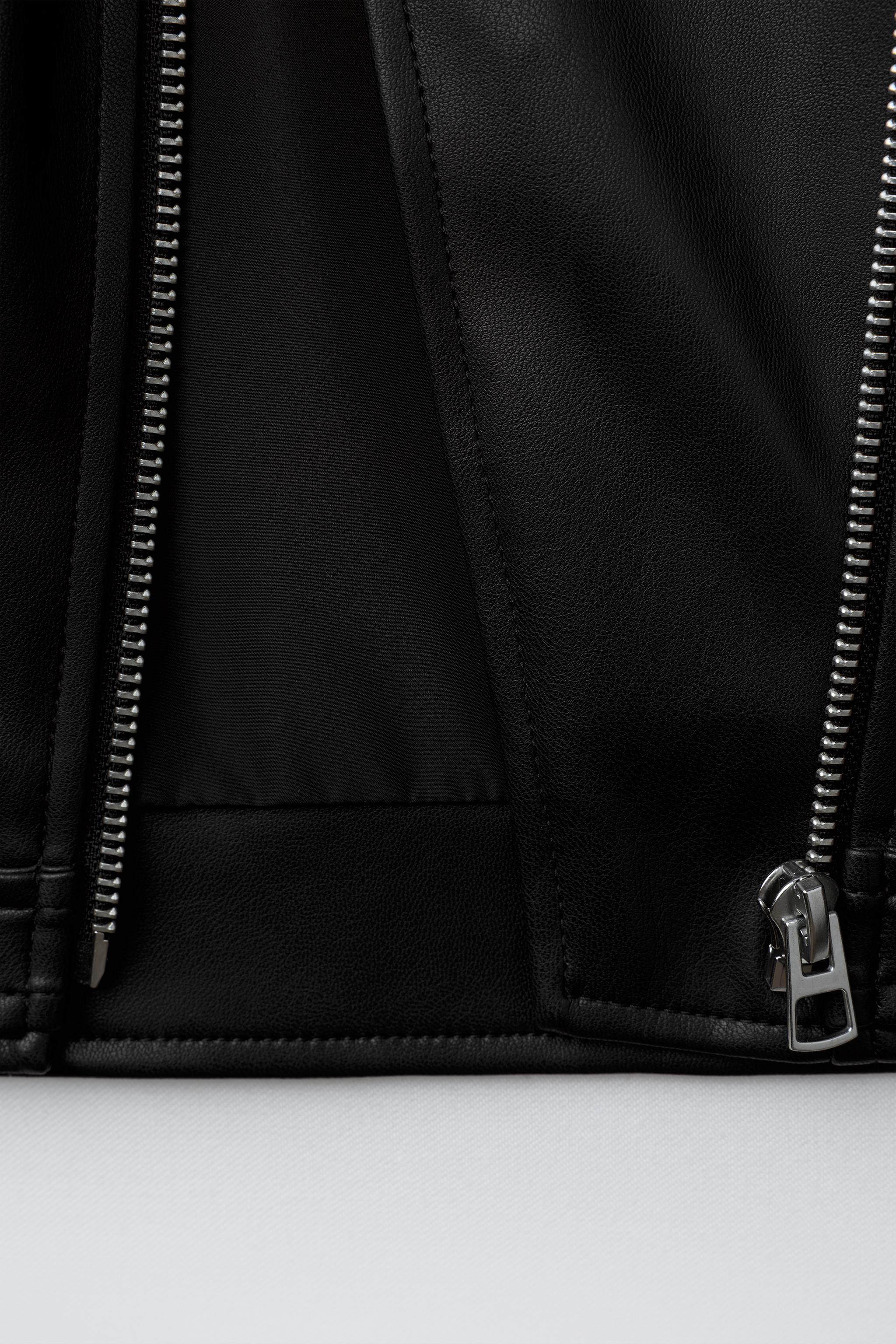 FAUX LEATHER BIKER JACKET