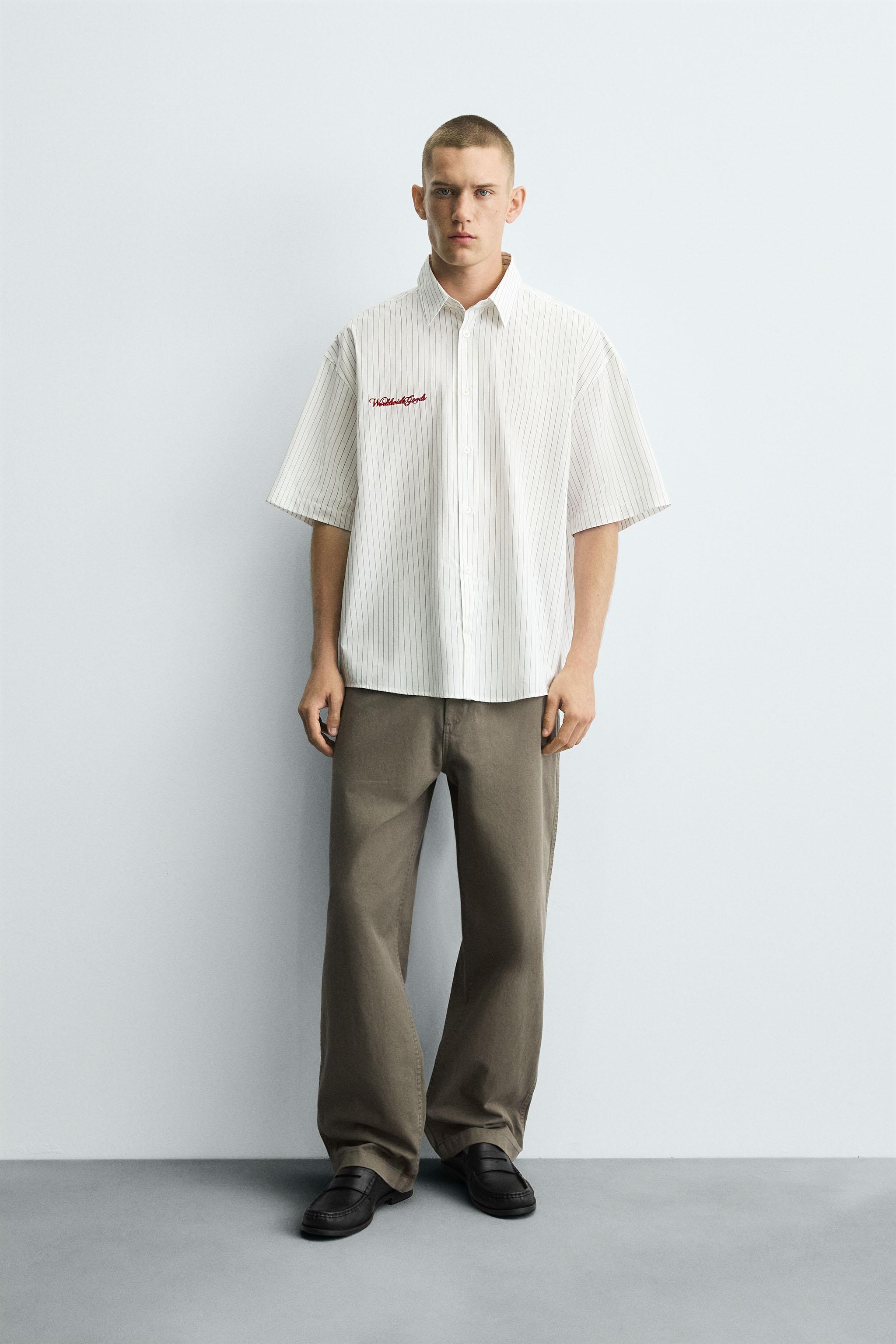 EMBROIDERED STRIPED SHIRT