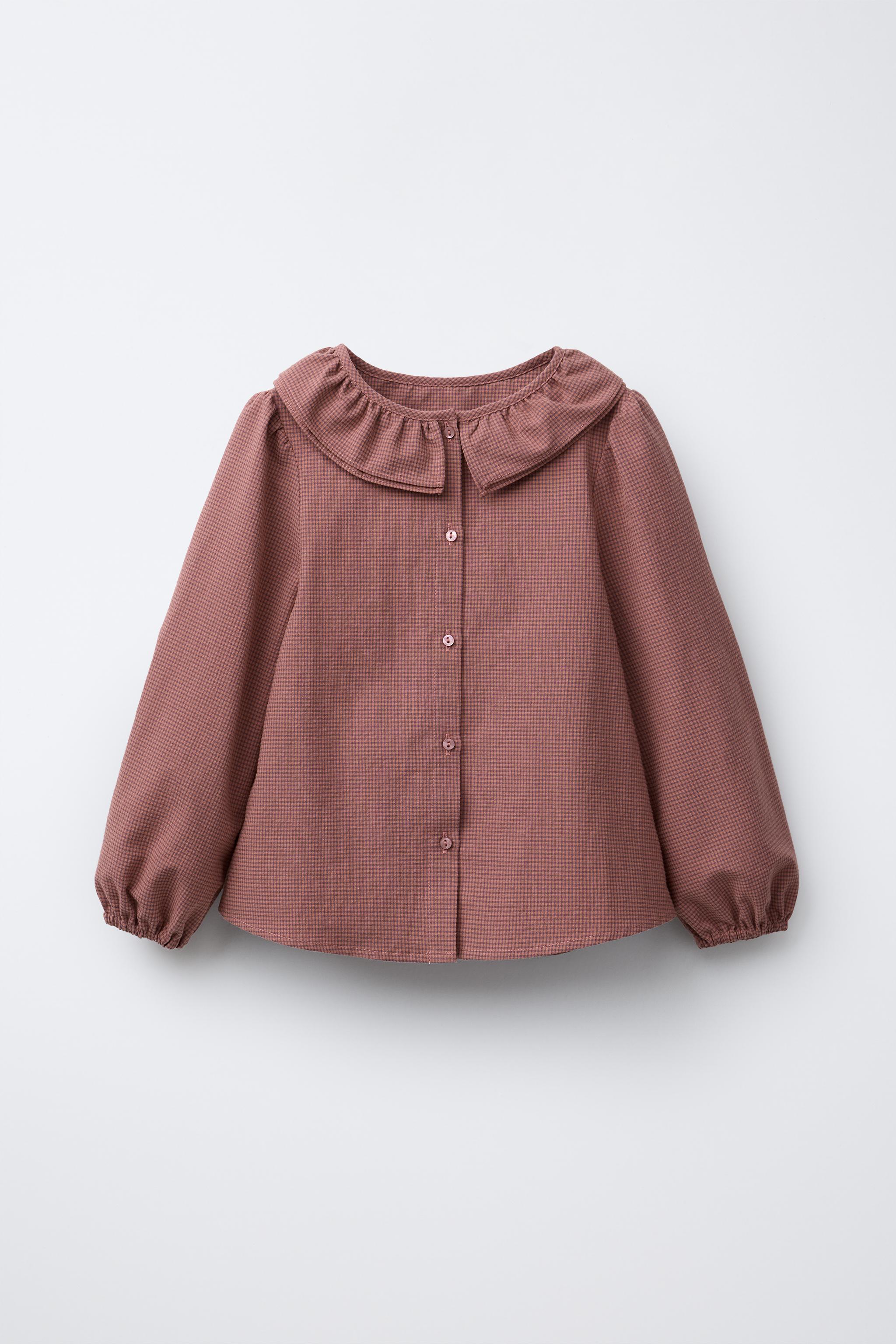 GINGHAM DOUBLE COLLAR SHIRT