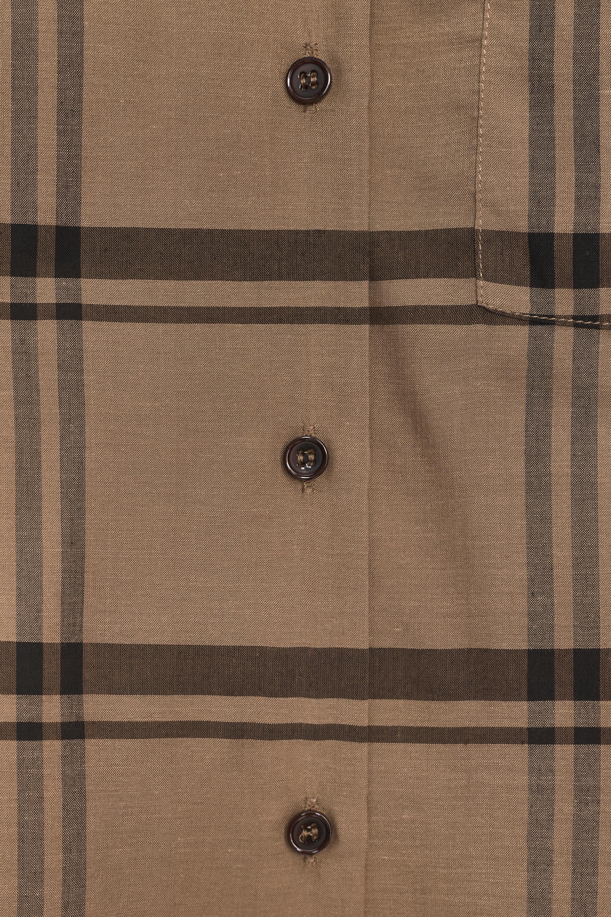 PLAID SCARF COLLAR SHIRT ZW COLLECTION