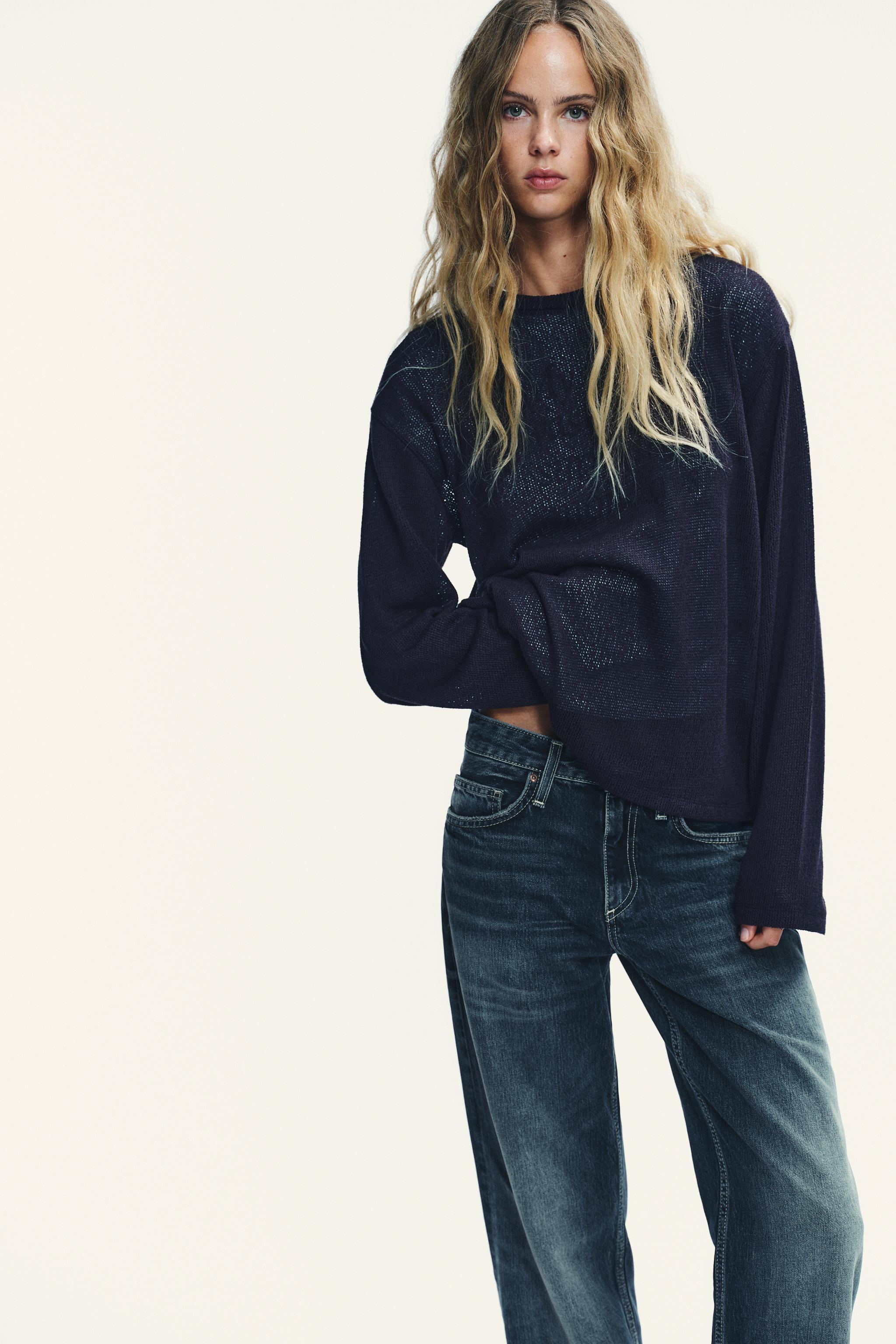 TRF LOW RISE WIDE LEG JEANS