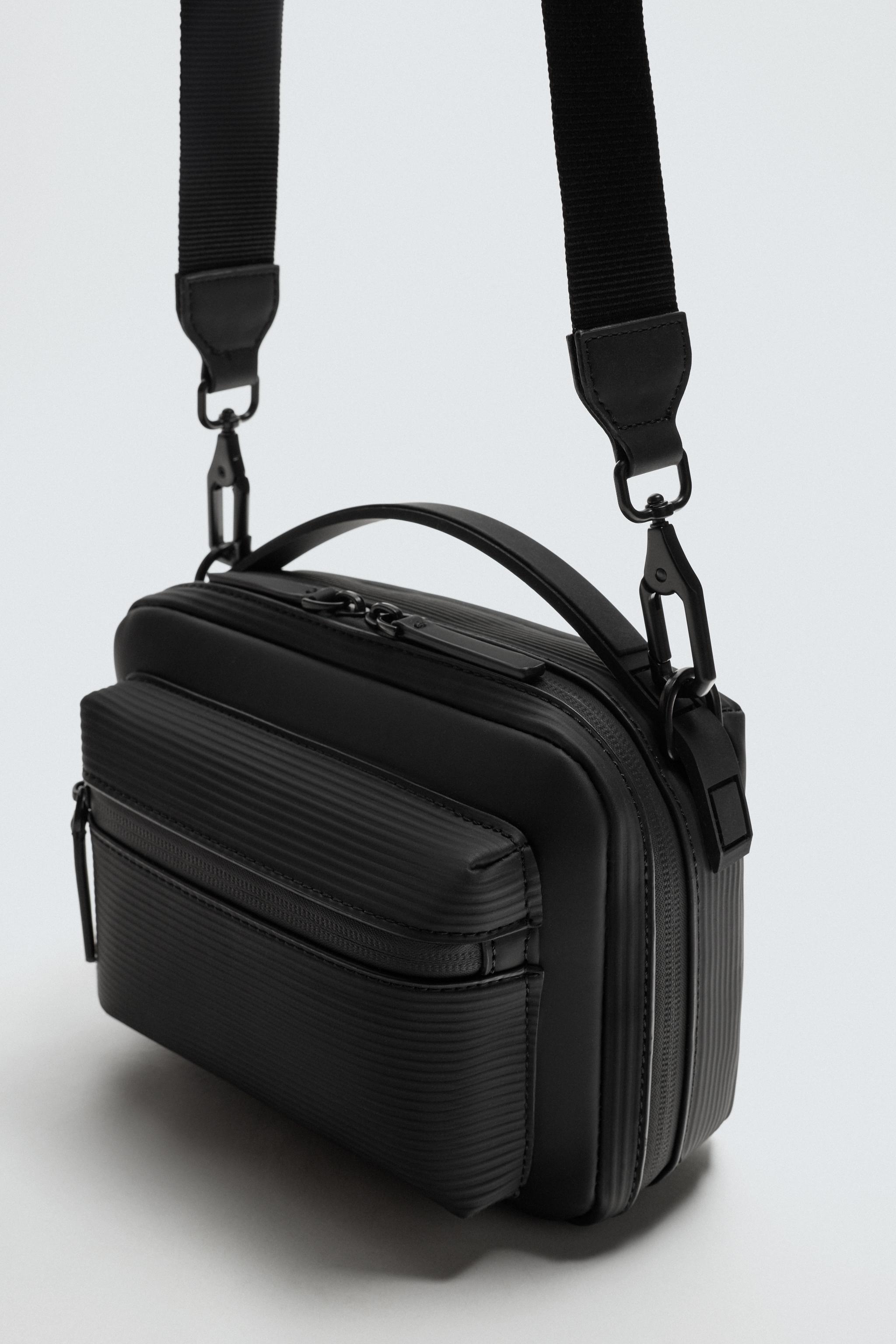 RUBBERIZED TEXTURED CROSSBODY BAG