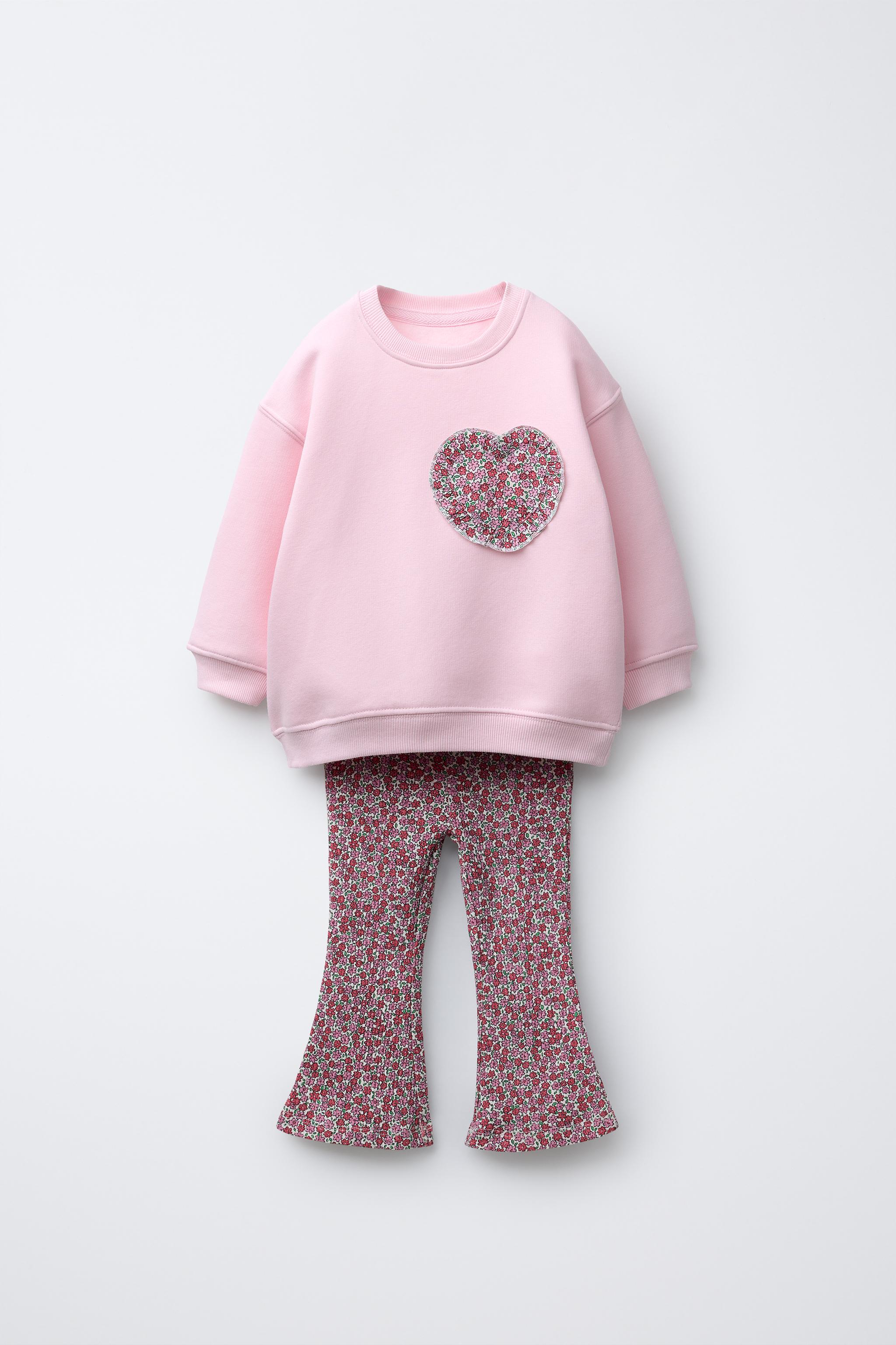 PRINTED SWEATSHIRT AND FLARE LEGGING SET
