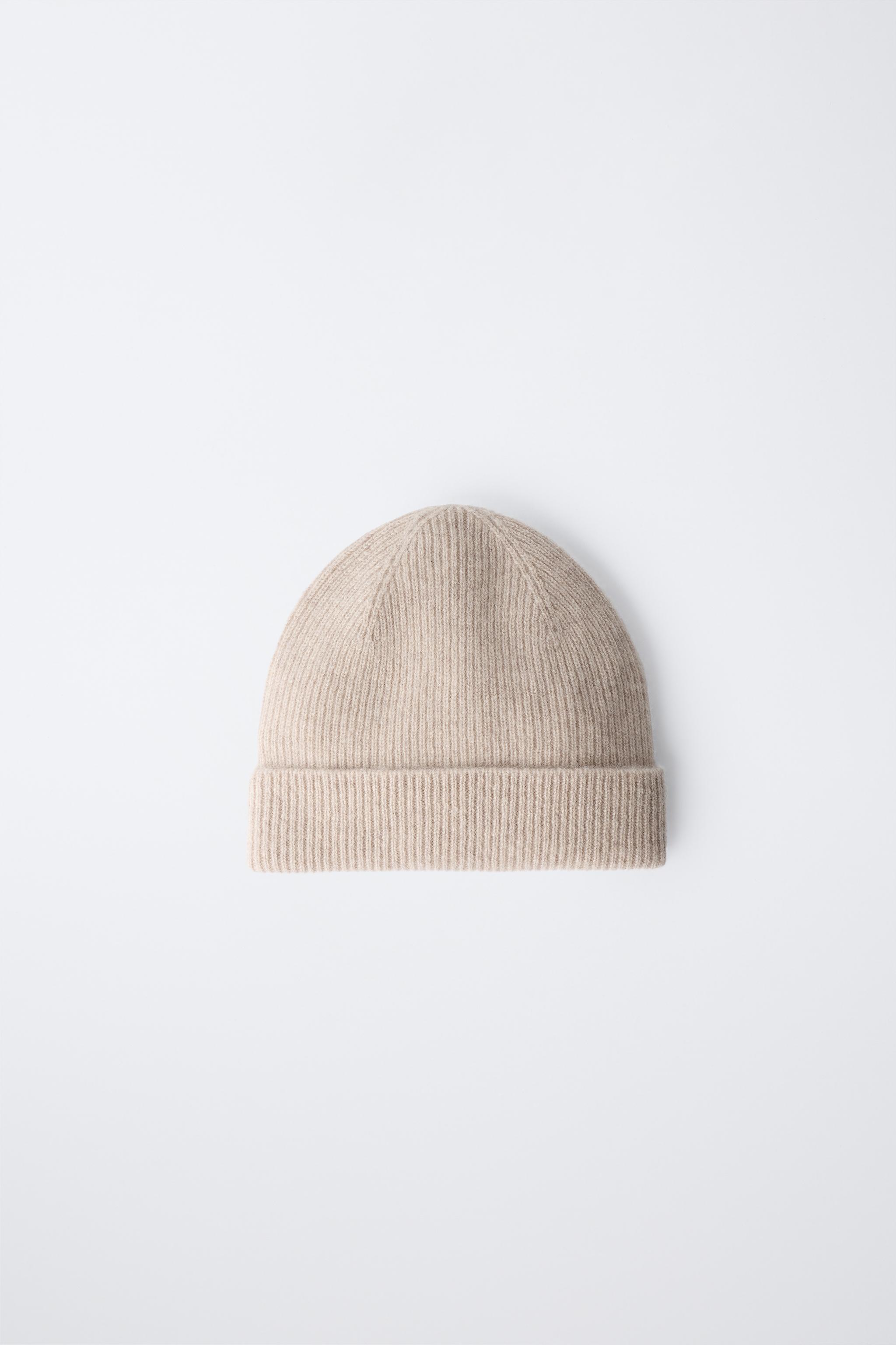 RIBBED 100% CASHMERE HAT