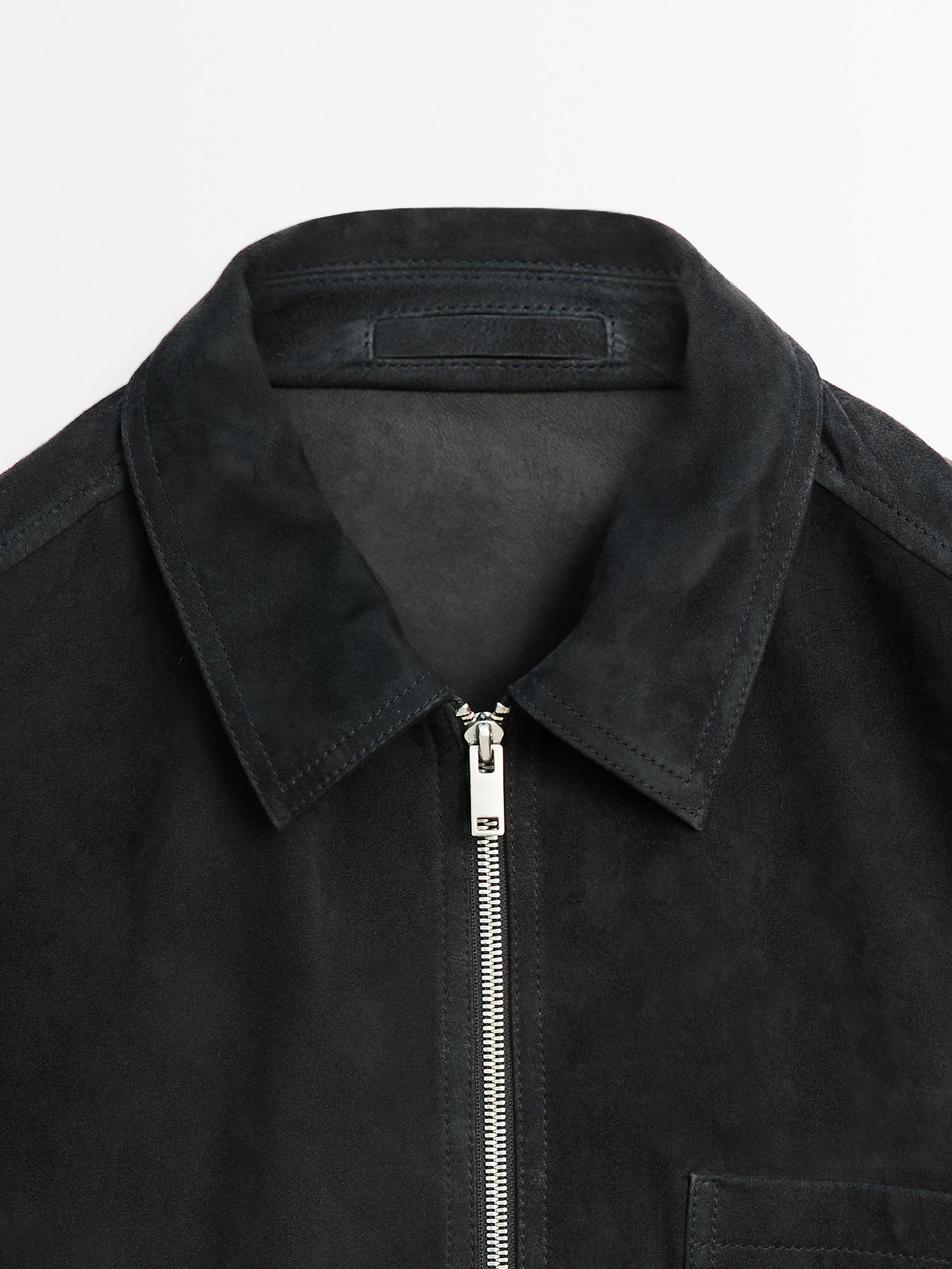 Suede leather jacket