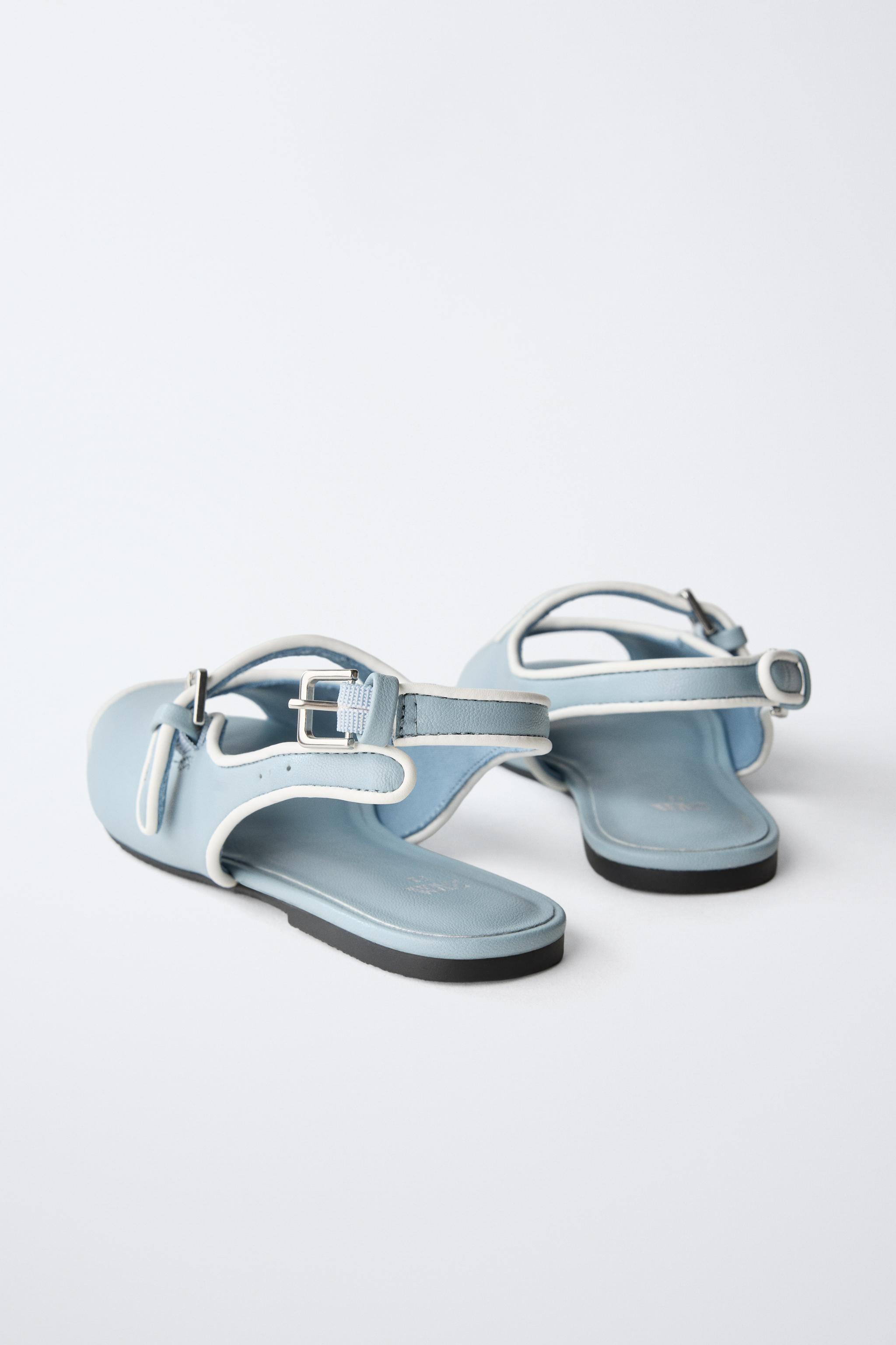 SLINGBACK BALLET FLATS WITH PIPING