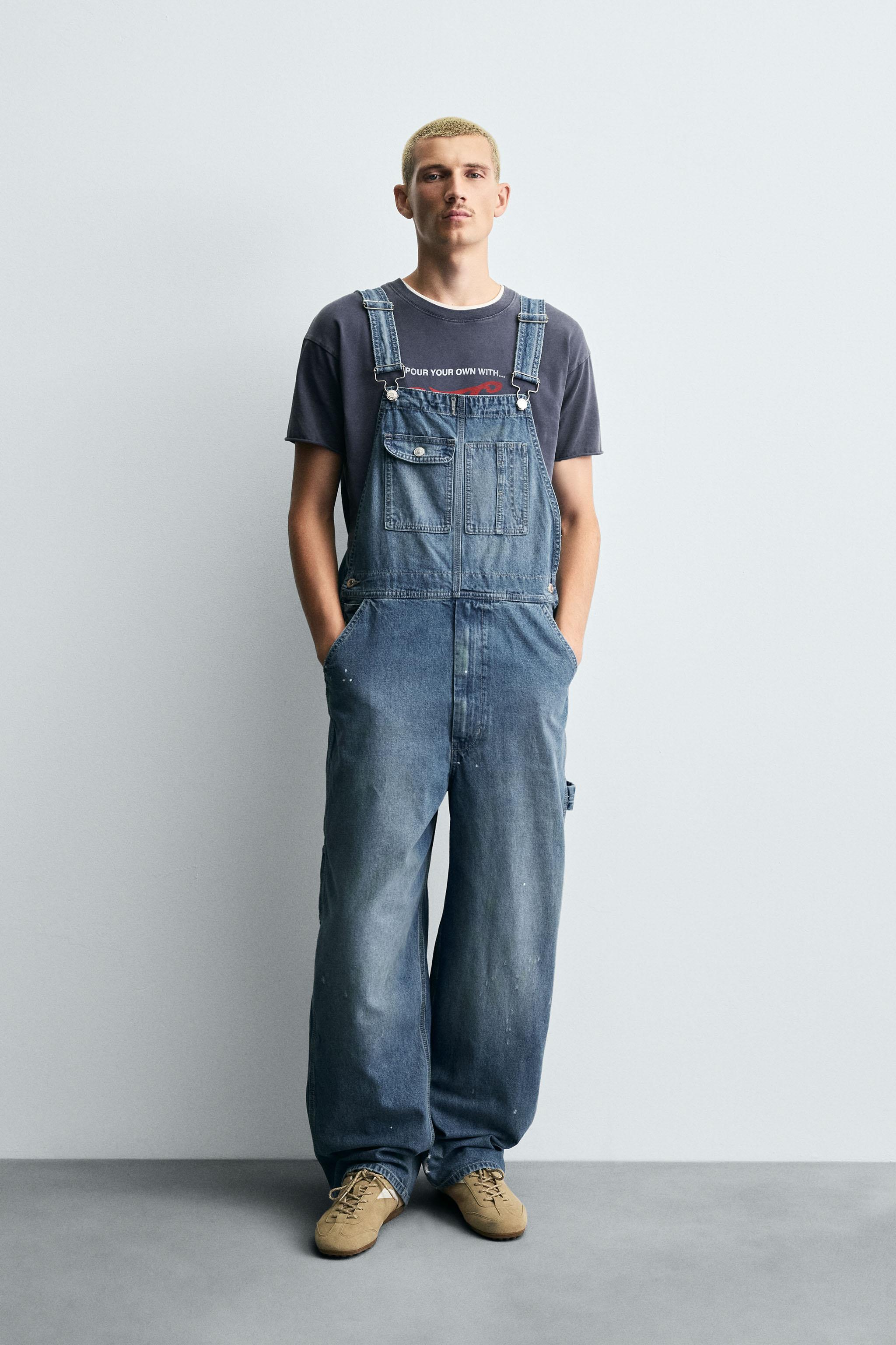 BAGGY FIT DENIM OVERALLS