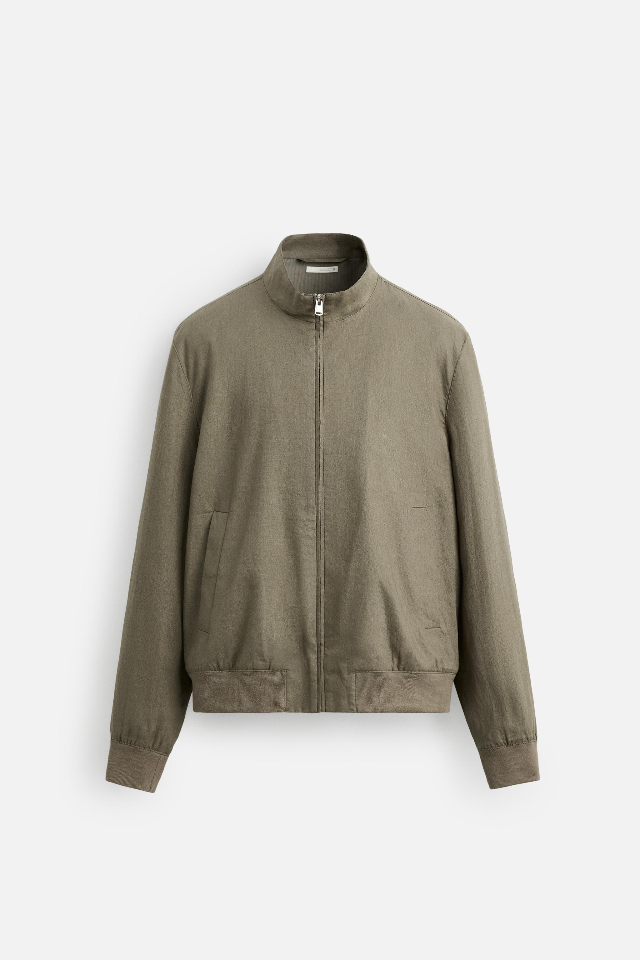 100% LINEN BOMBER JACKET