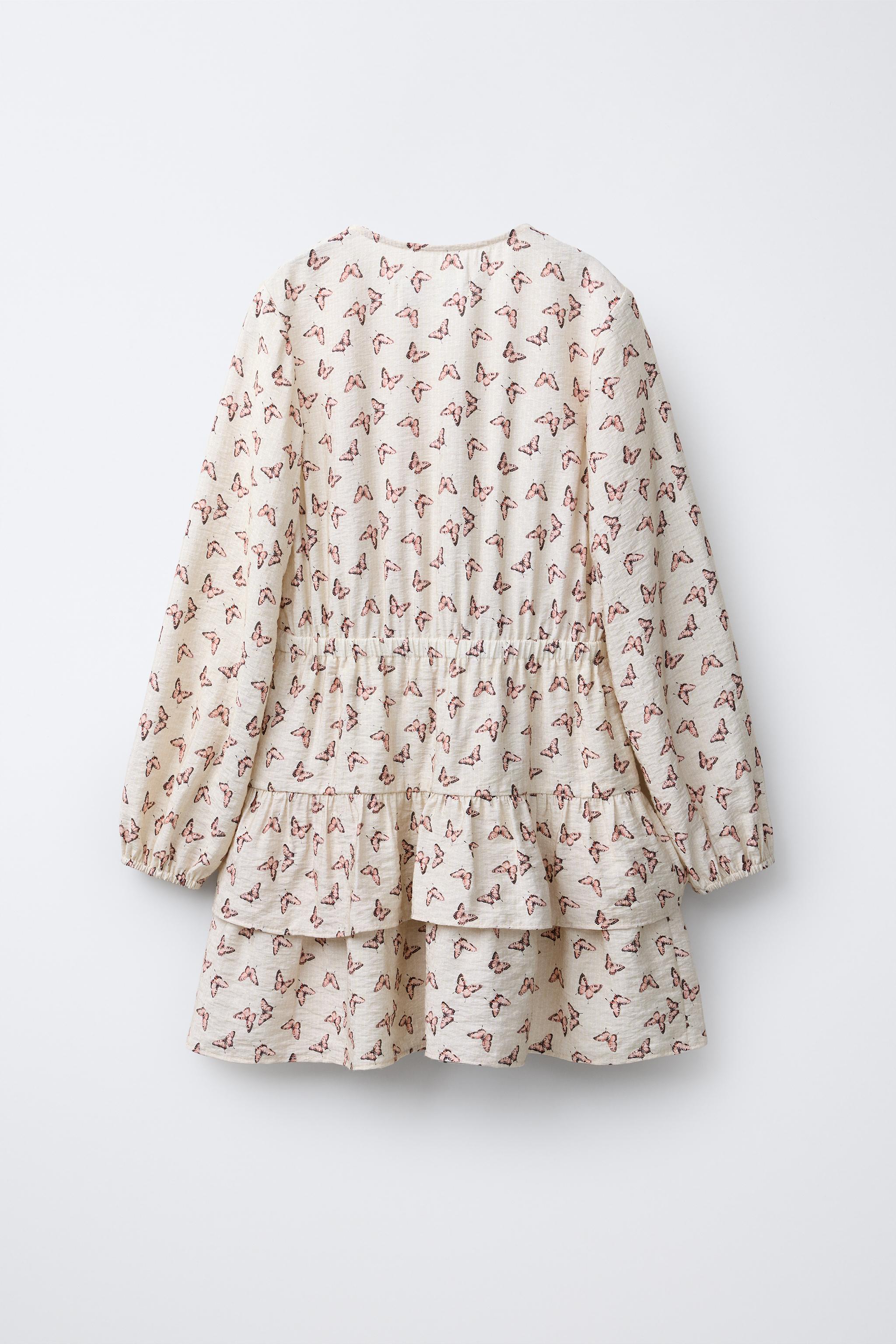 BUTTERFLY PRINT DRESS