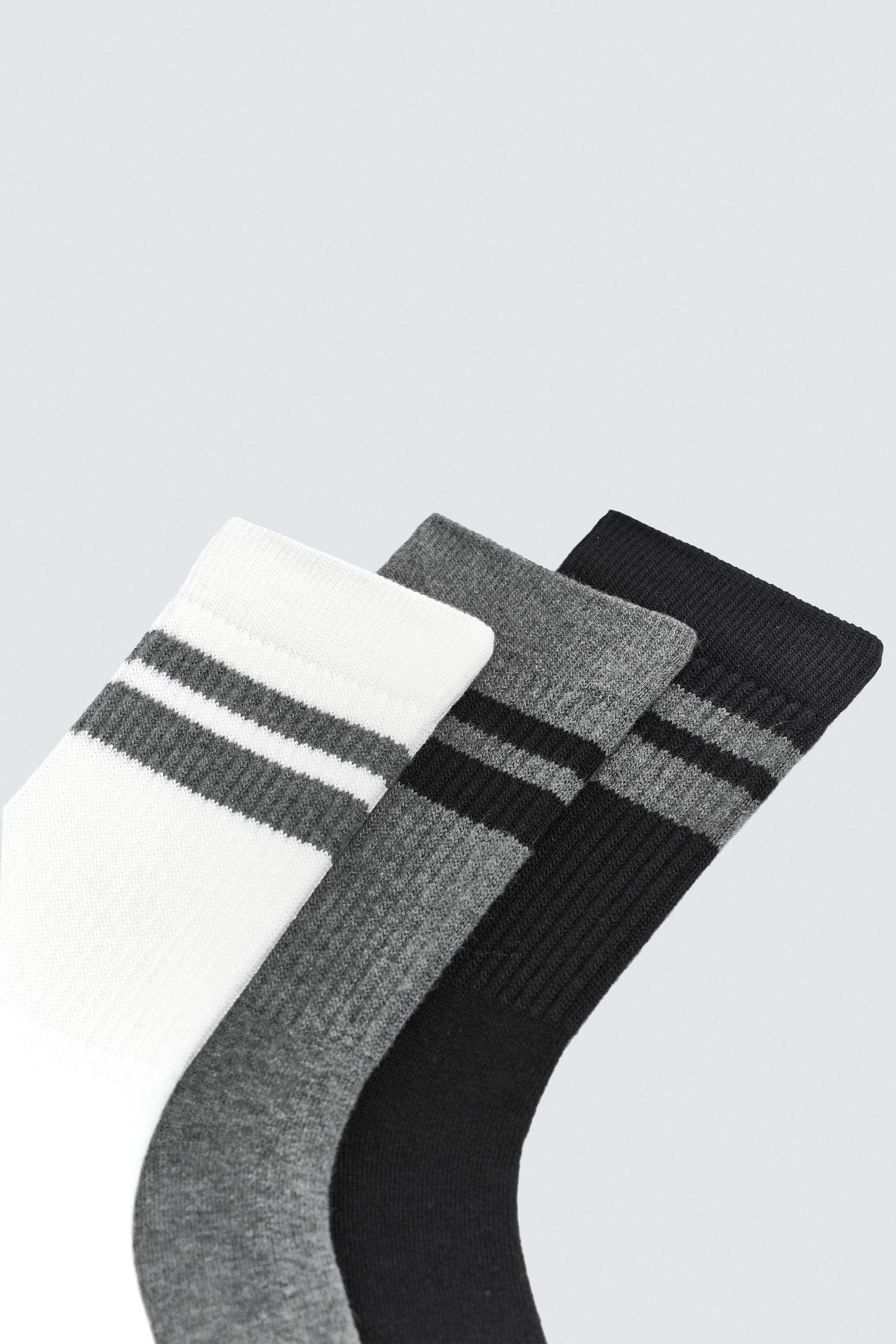 3-PACK STRIPED SOCKS