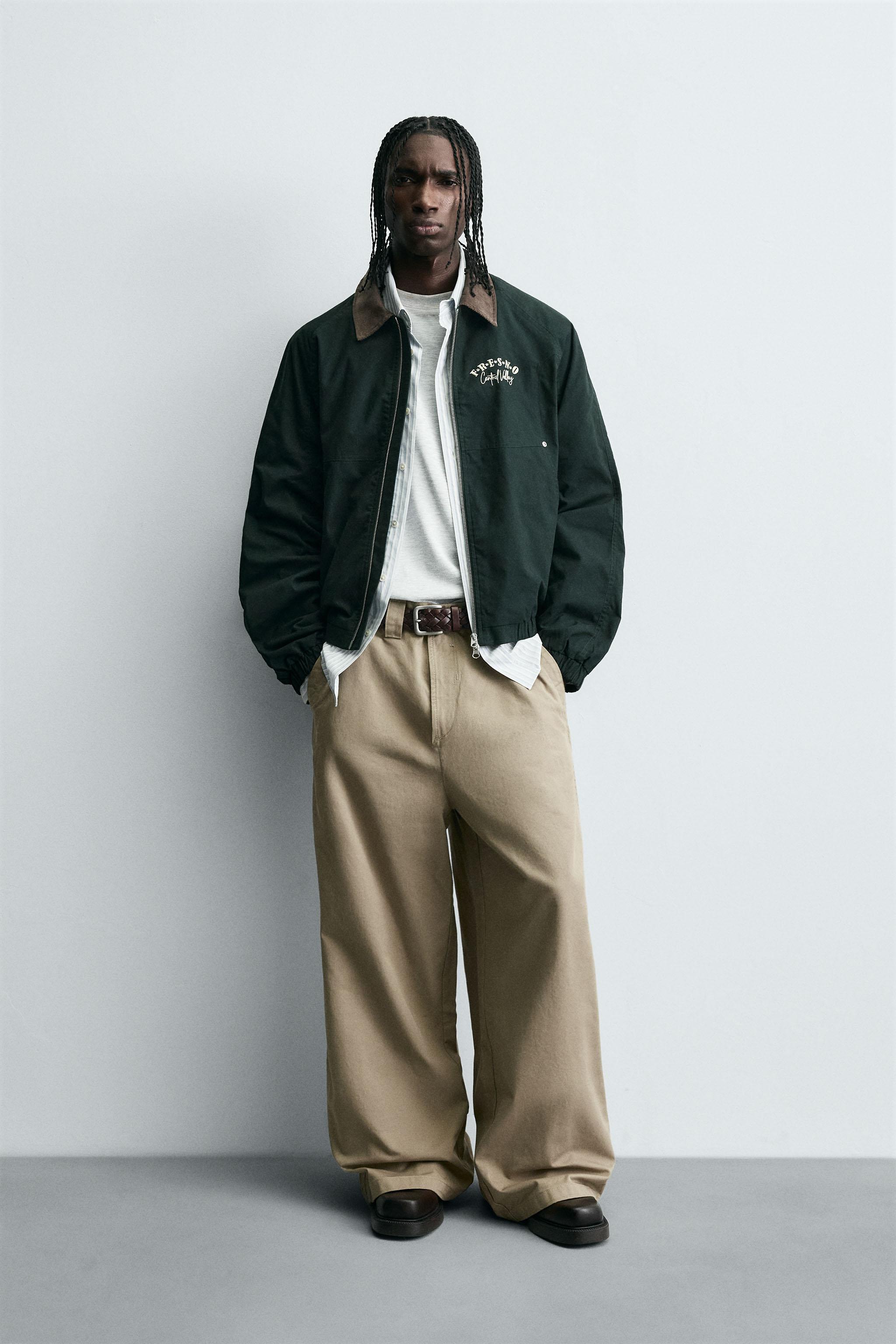 WIDE BAGGY FIT CHINO PANTS