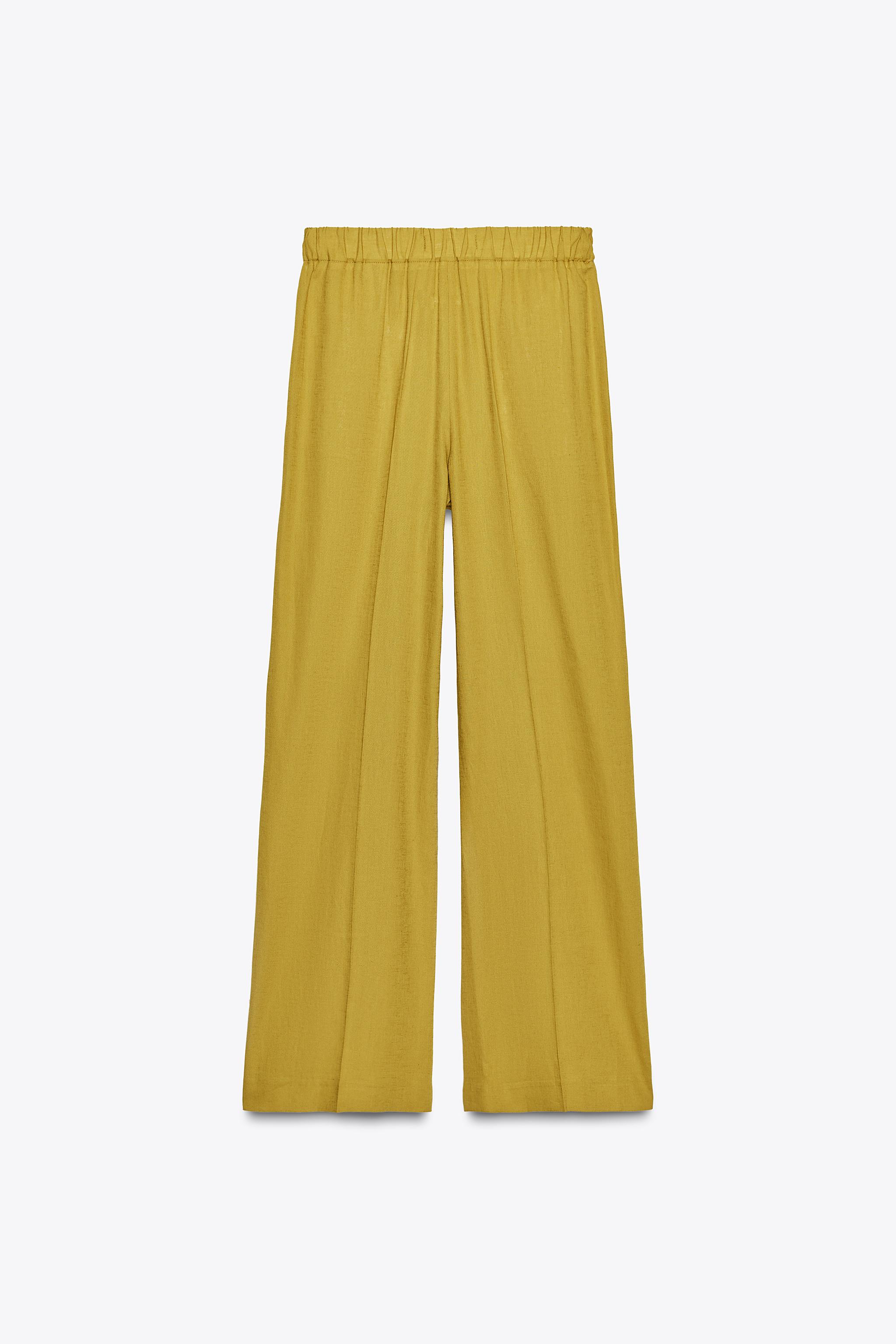 STRAIGHT LEG LINEN PANTS