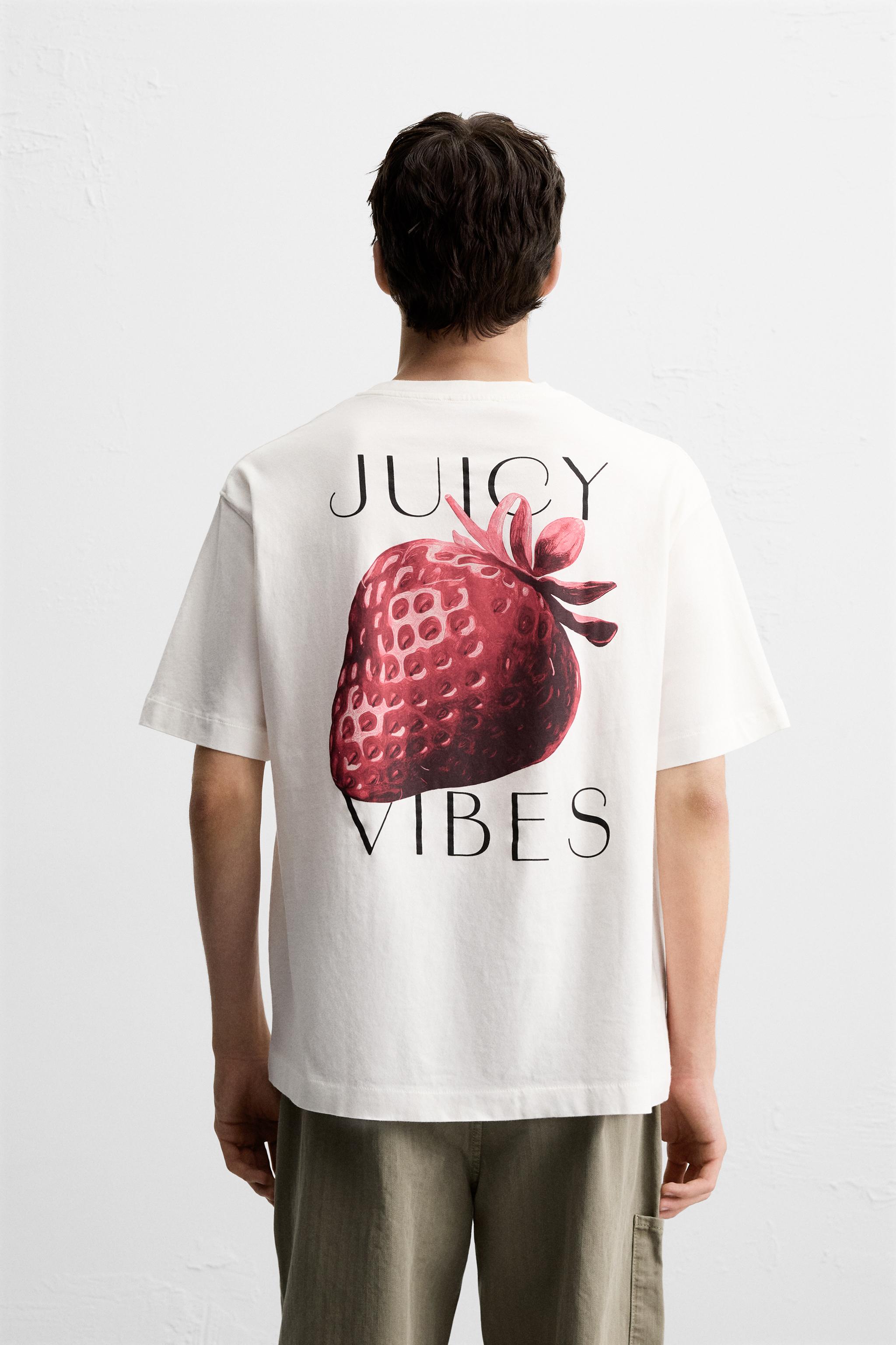 STRAWBERRY PRINT T-SHIRT