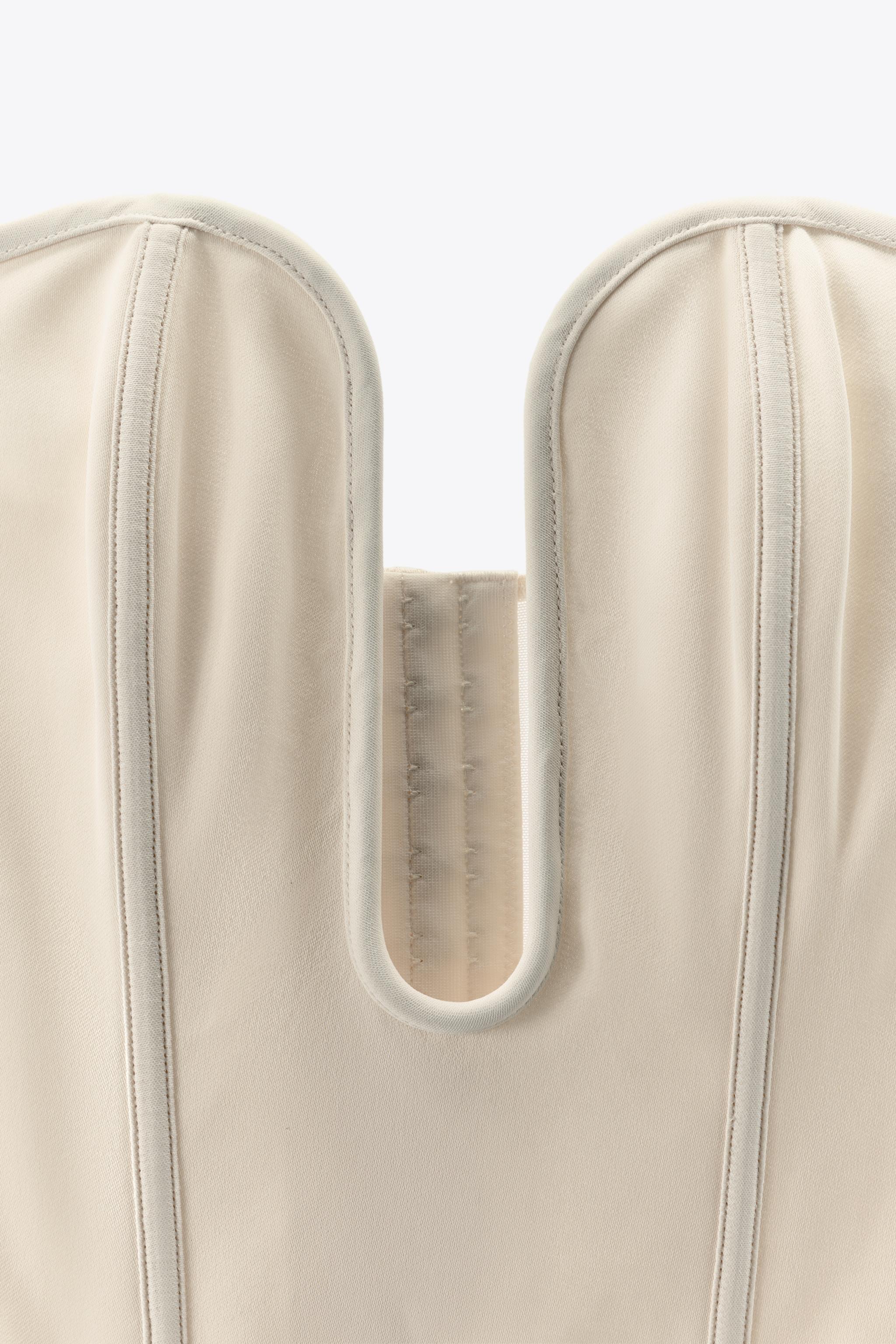 VISCOSE CORSET WITH METAL PIECE