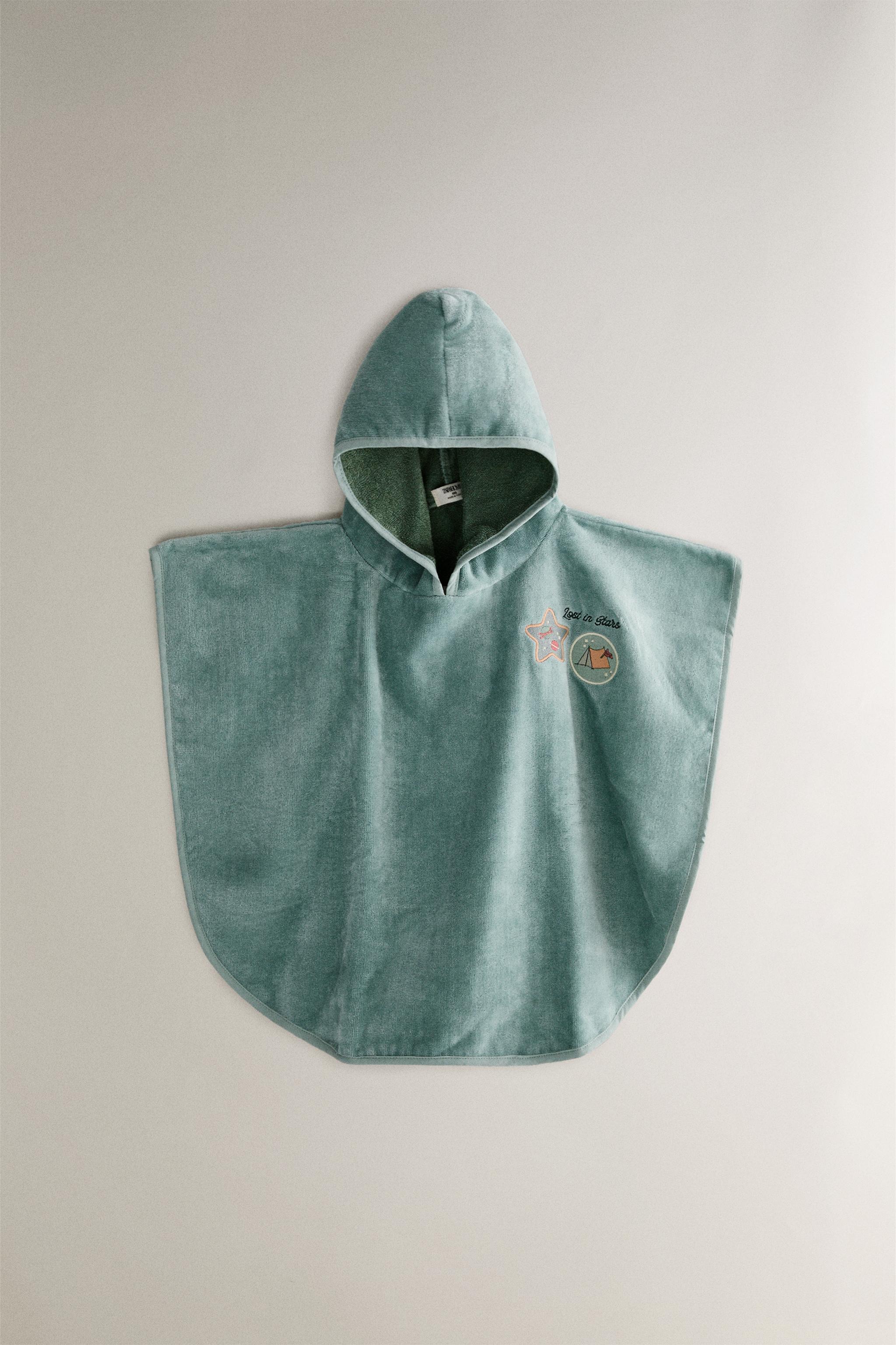 CHILDREN'S VELOUR SPACE PONCHO