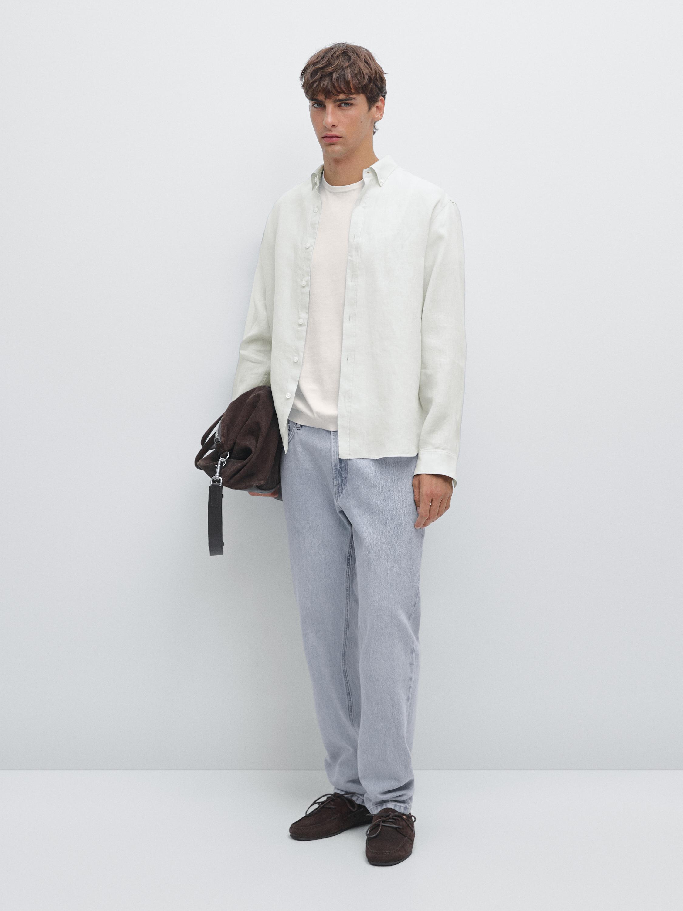 100% linen regular fit shirt