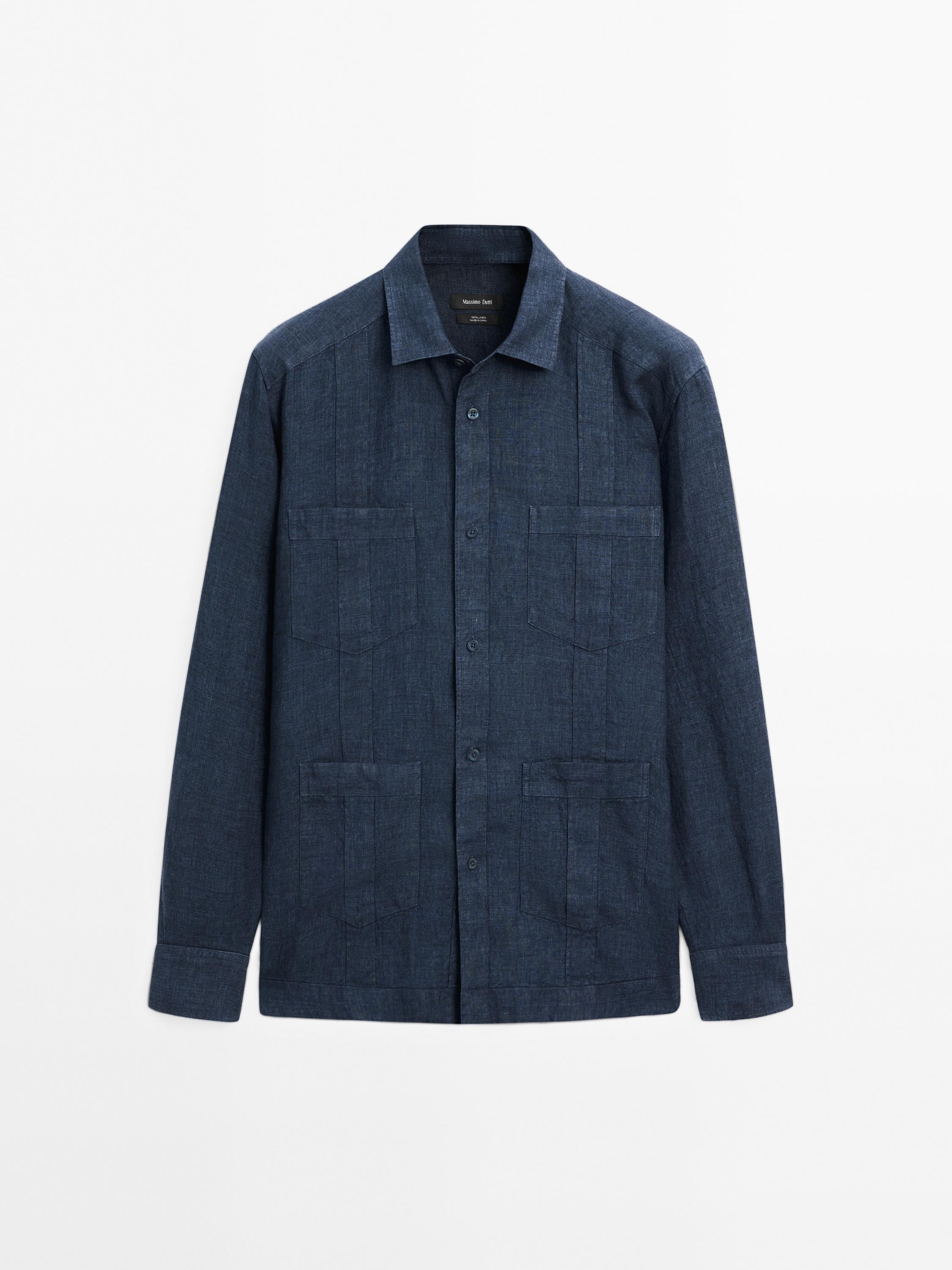 100% linen shirt with pintucks