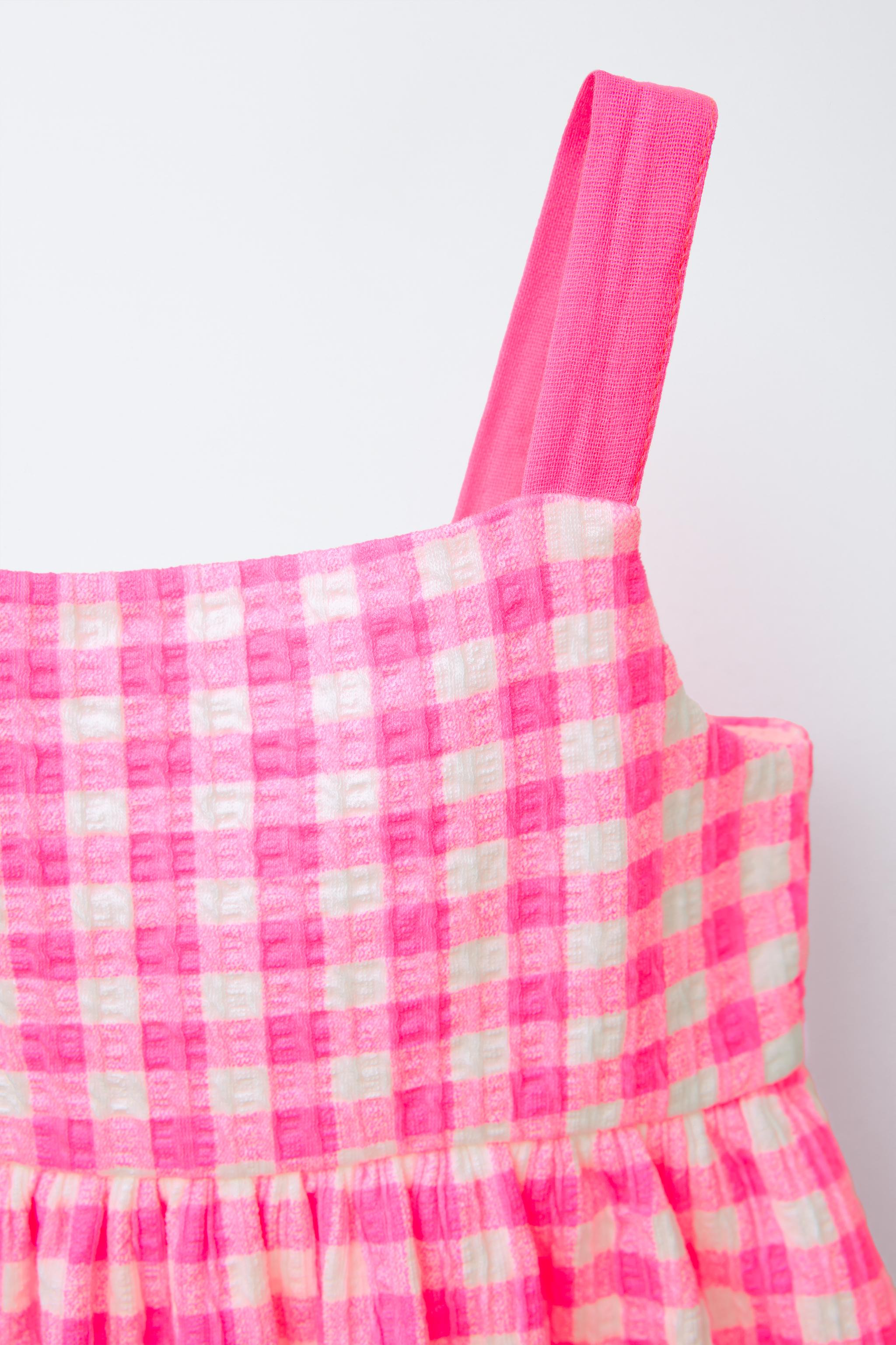 TEXTURED PRINTED BOW DRESS