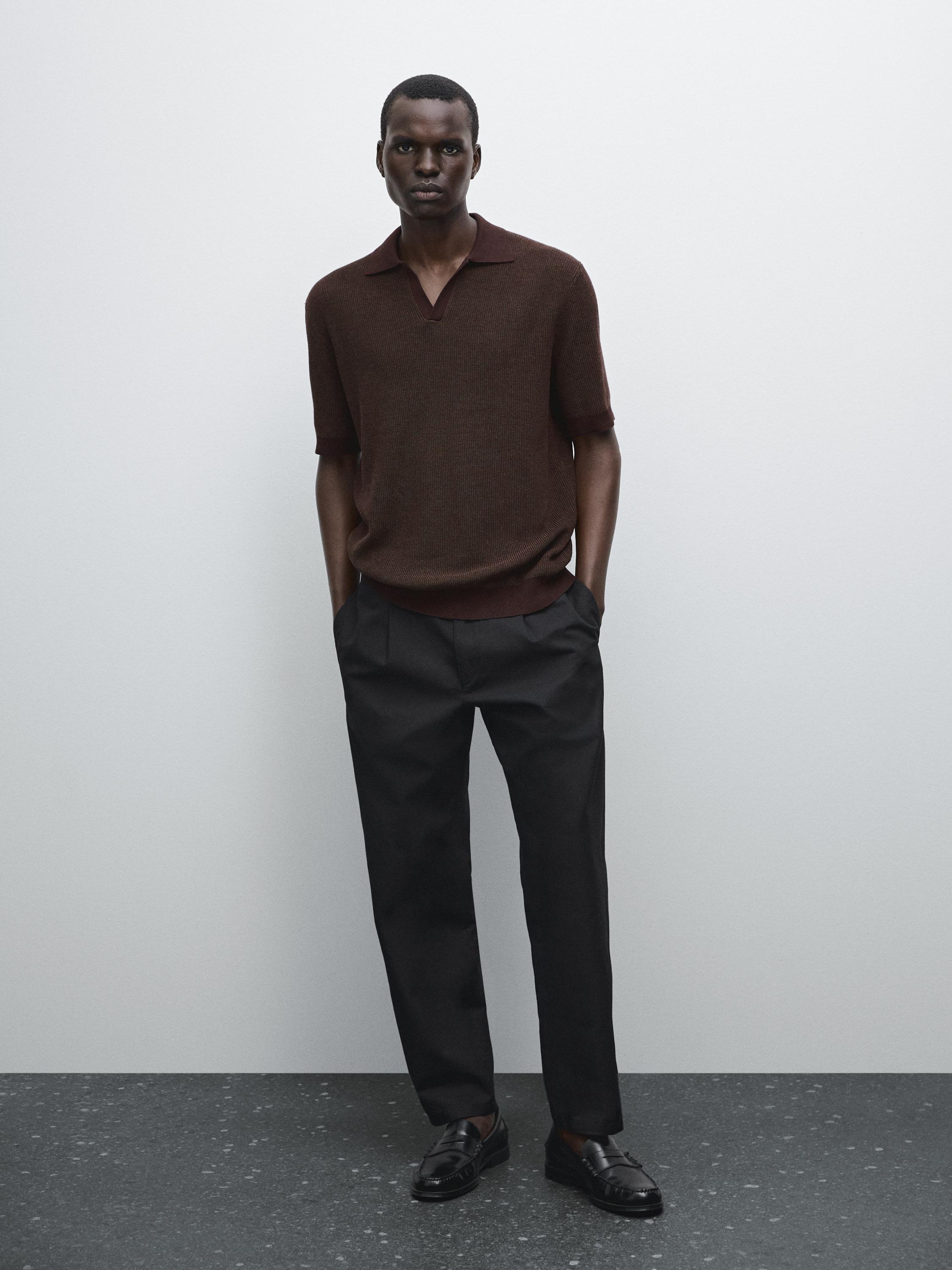 100% cotton knit polo shirt