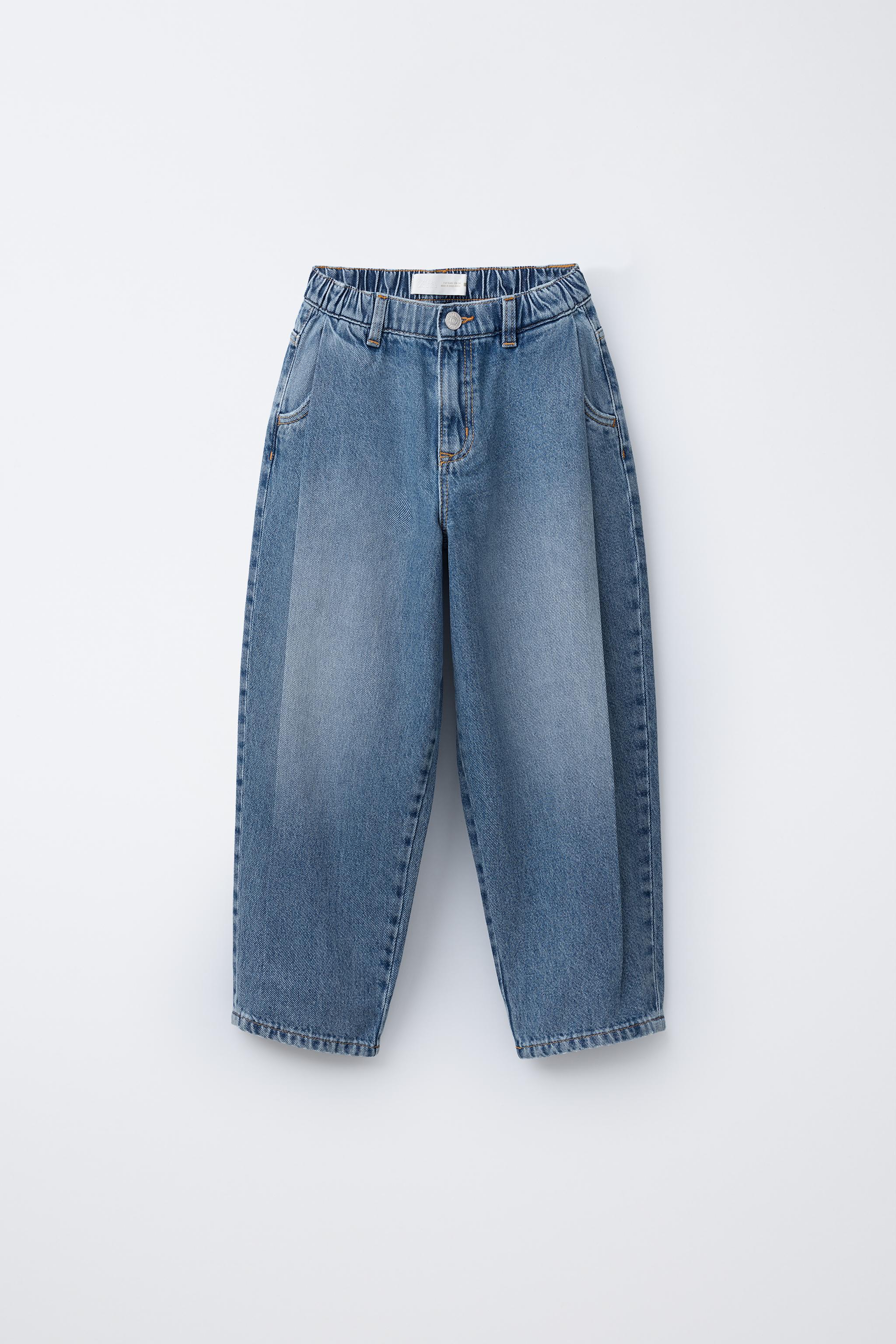 PLEATED BALLOON DENIM PANTS