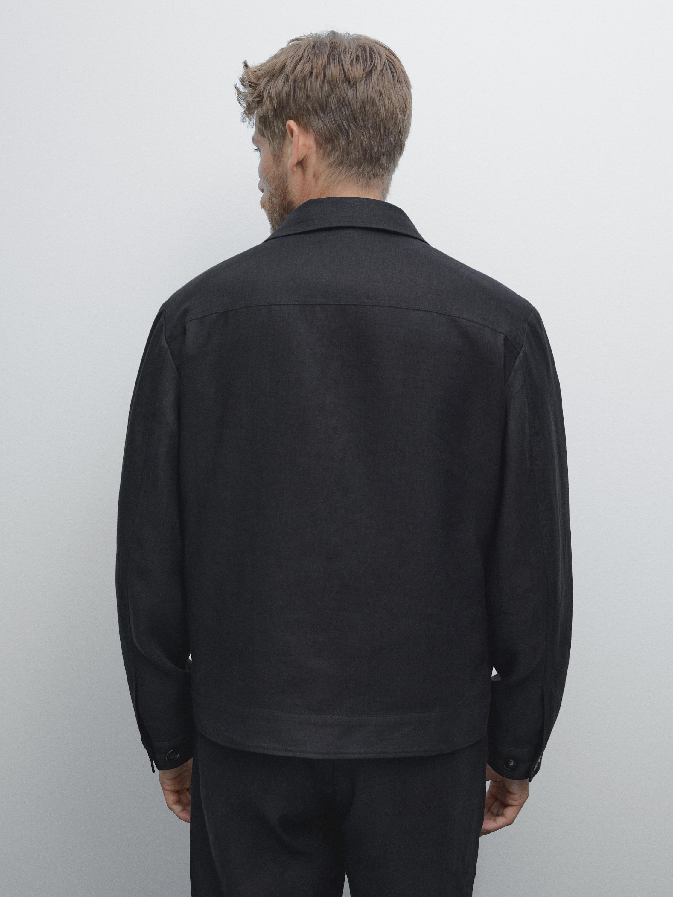 100% linen total look jacket