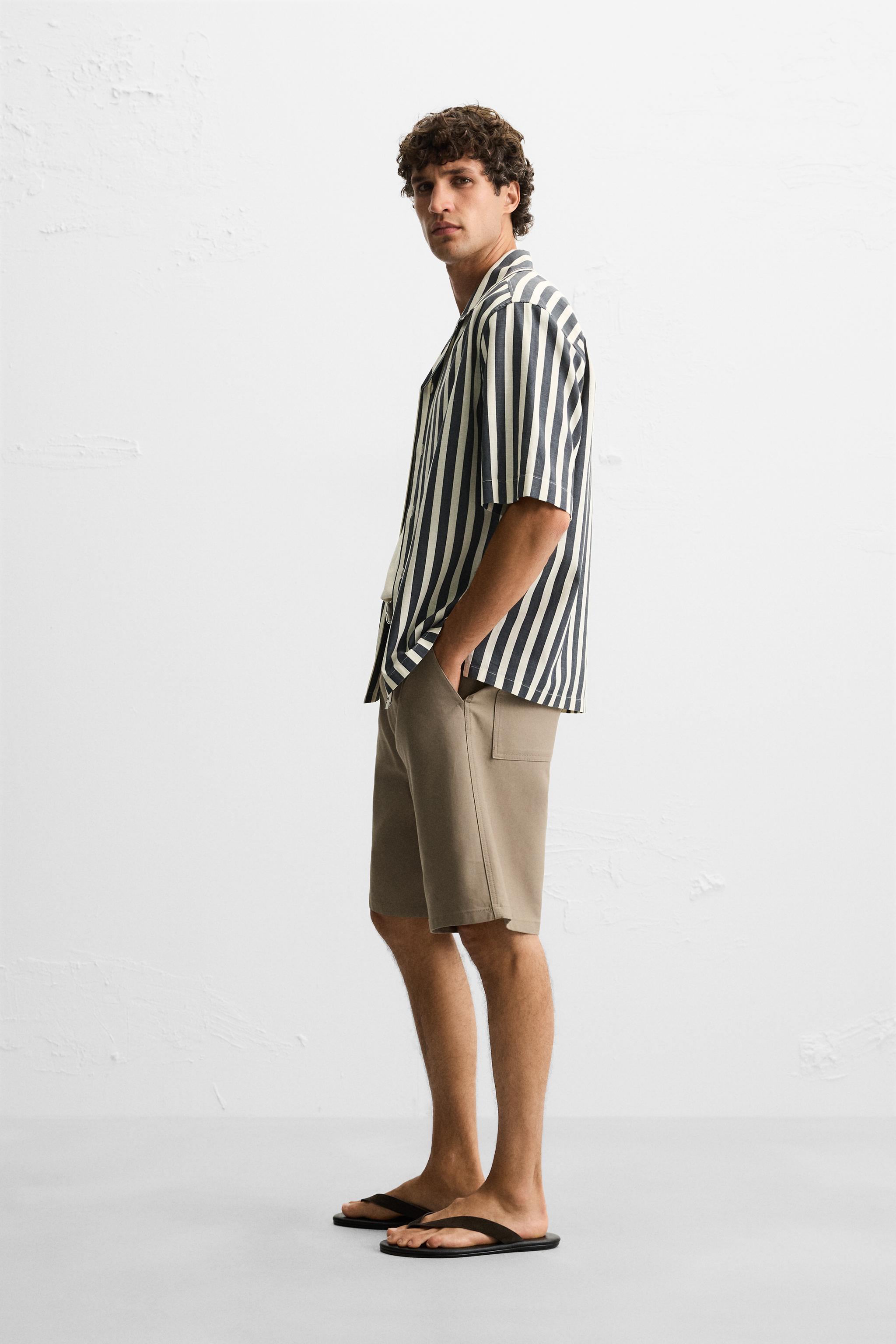 TEXTURED WEAVE STRIPED SHIRT