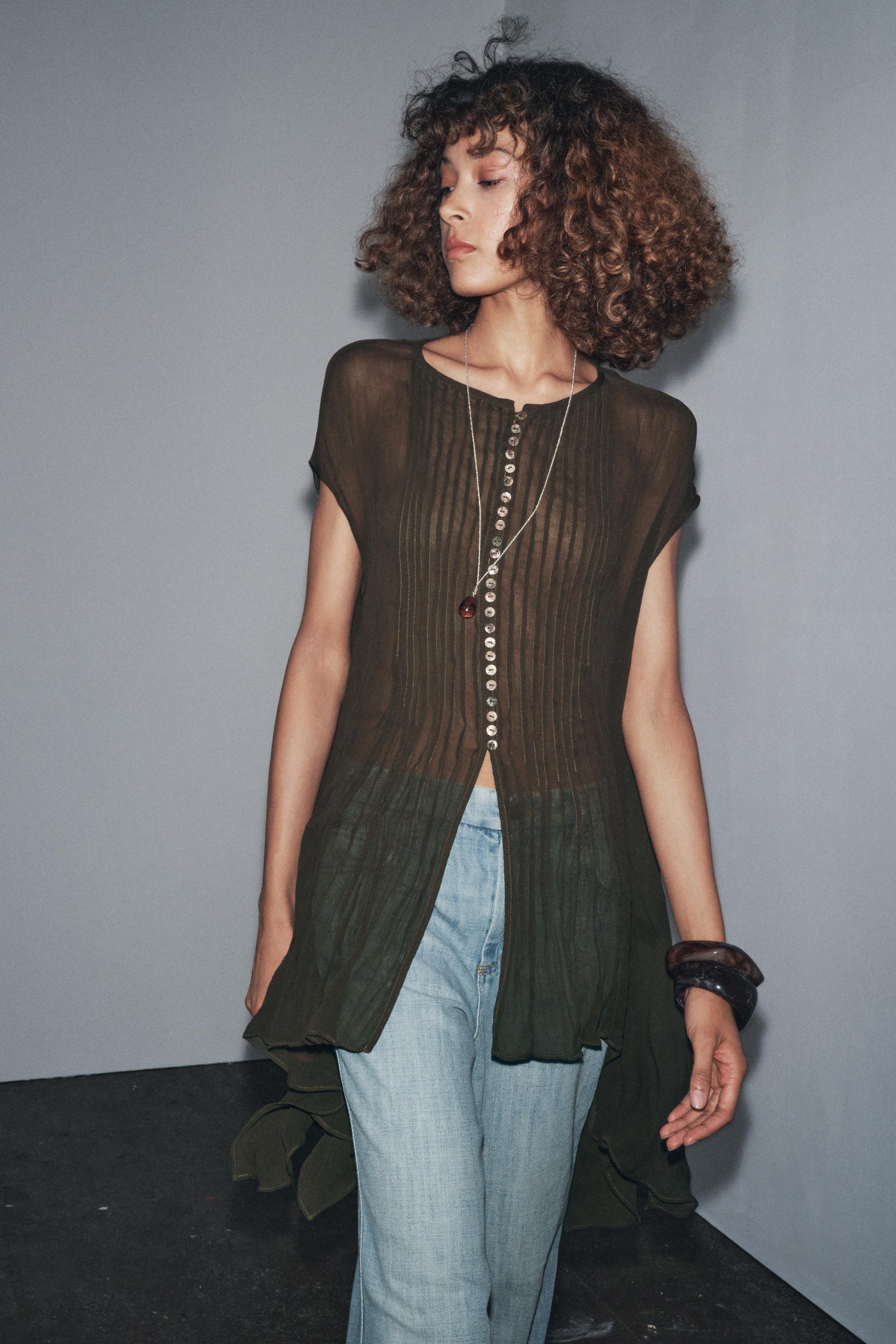 ZW COLLECTION COTTON GAUZE SHIRT