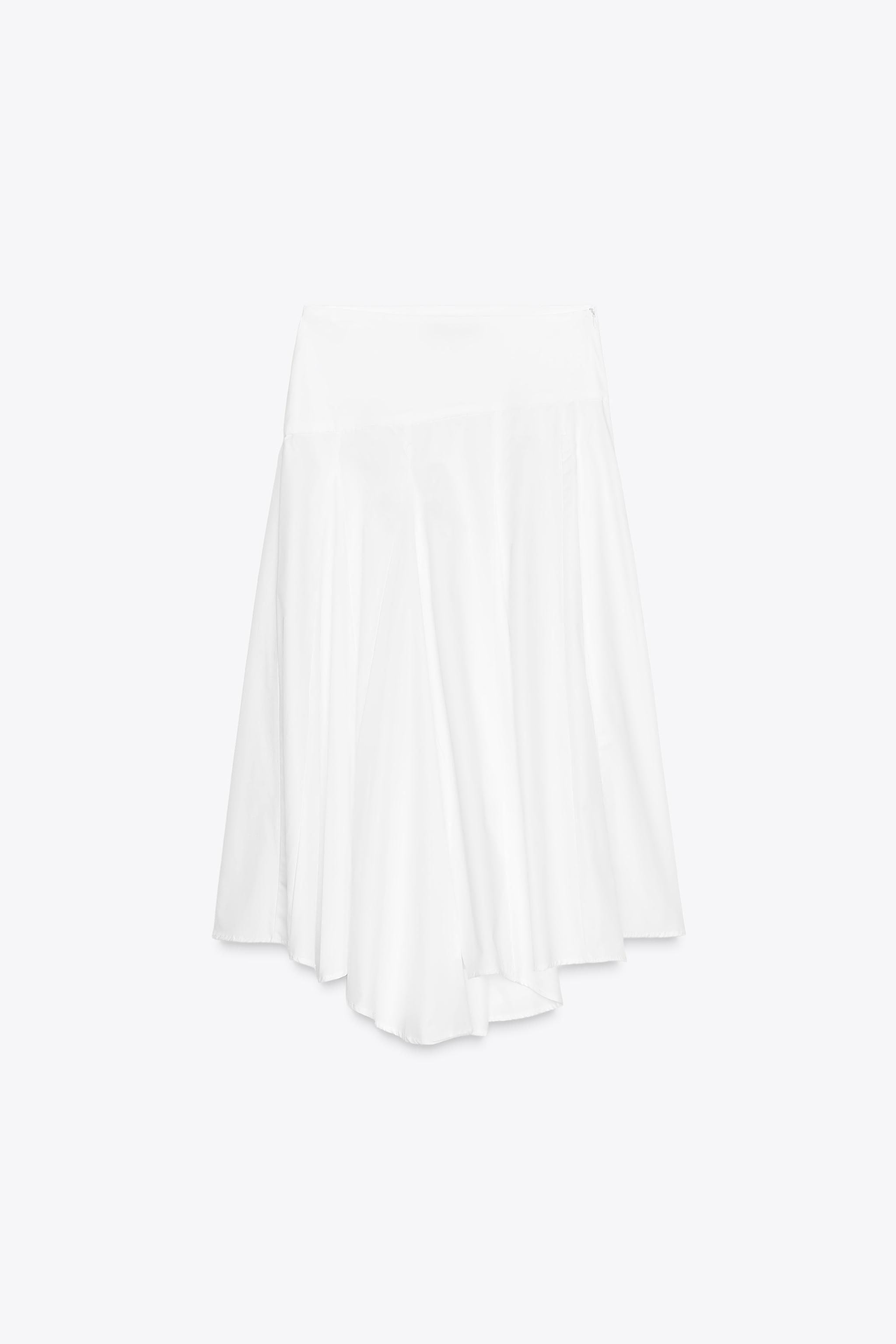 ASYMMETRIC MIDI SKIRT