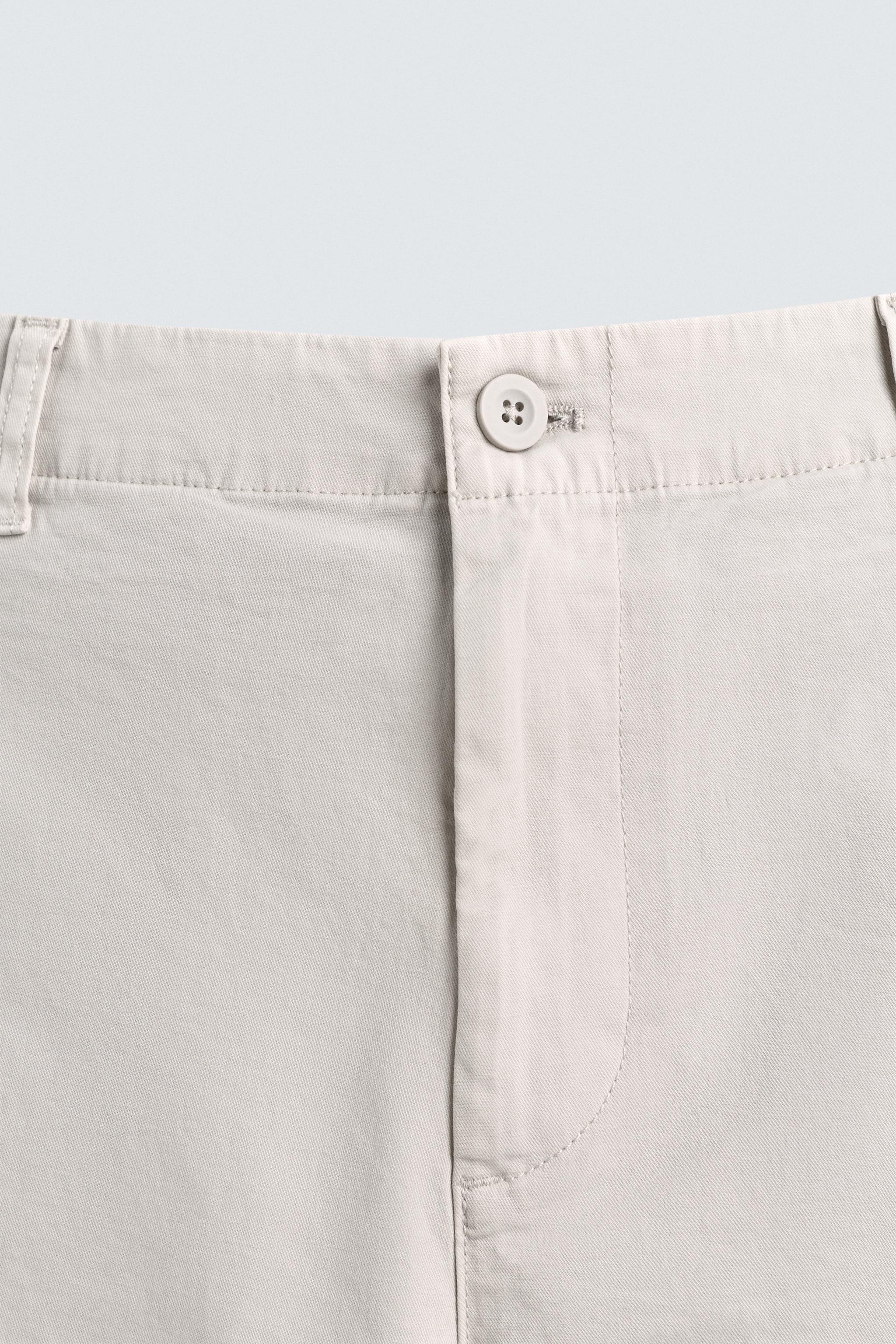 STRAIGHT FIT TWILL PANTS