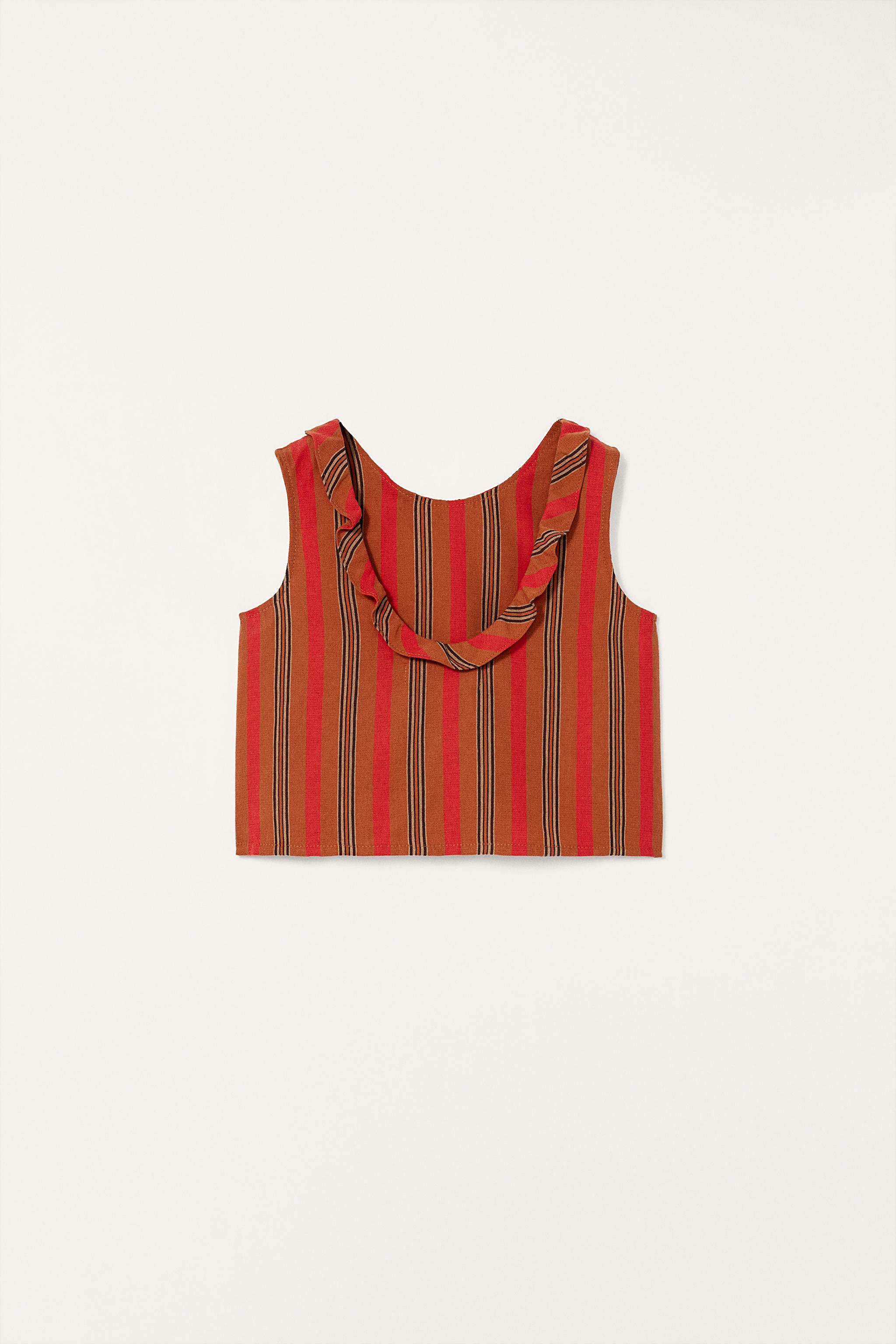 LIMITED EDITION RUFFLED STRIPED TOP