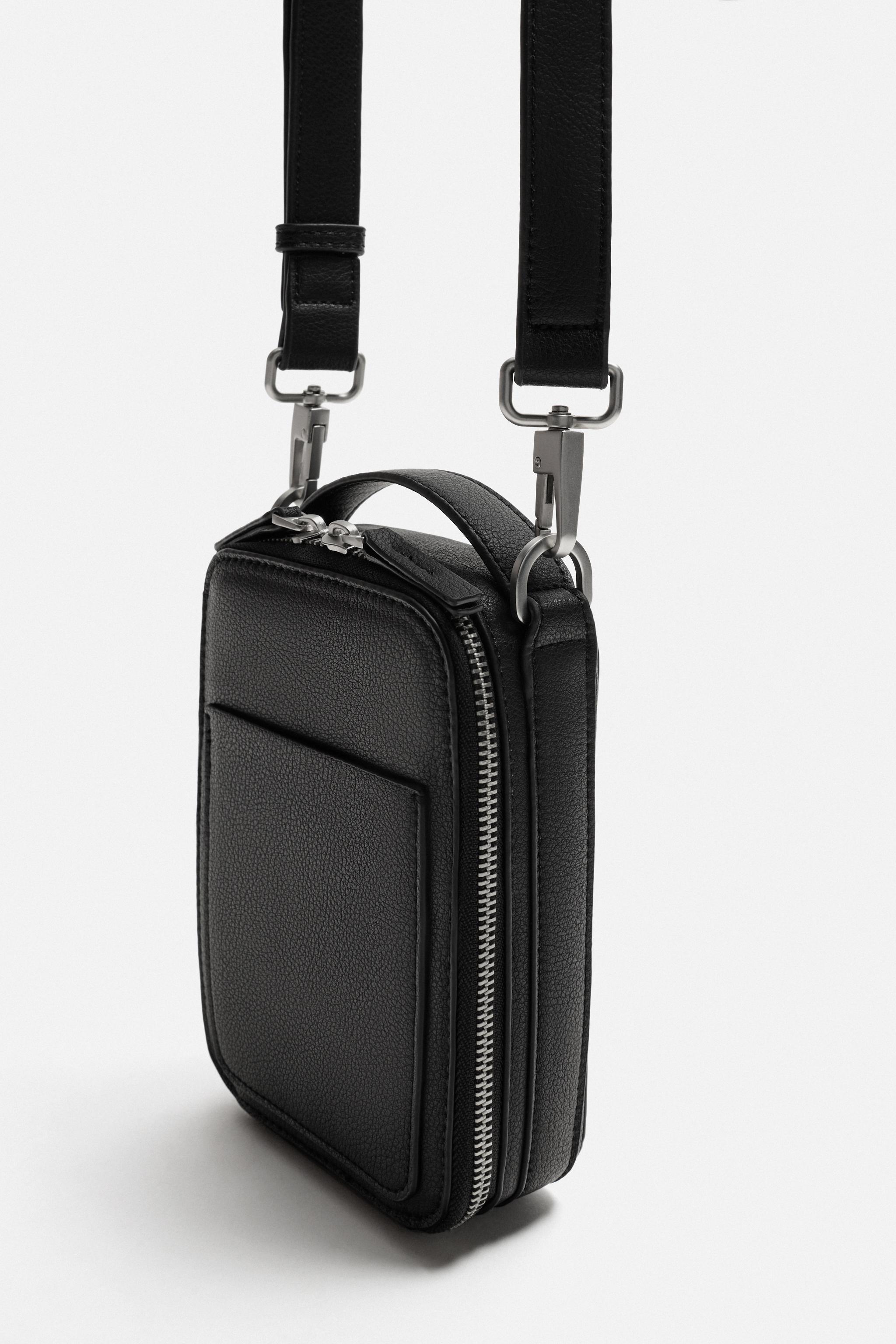 TEXTURED VERTICAL CROSSBODY BAG