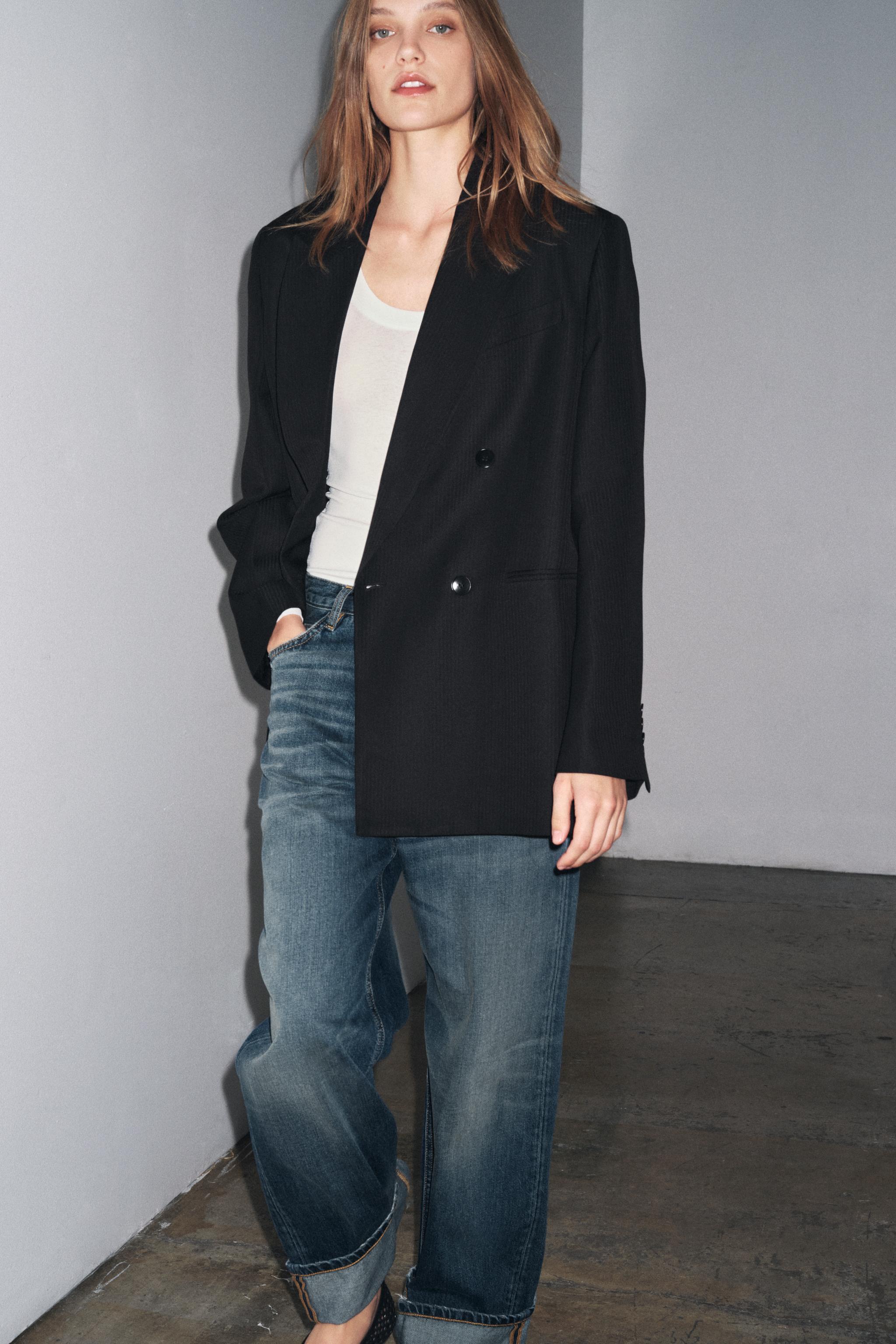 ZW COLLECTION LIMITED EDITION STRIPED WOOL BLEND BLAZER