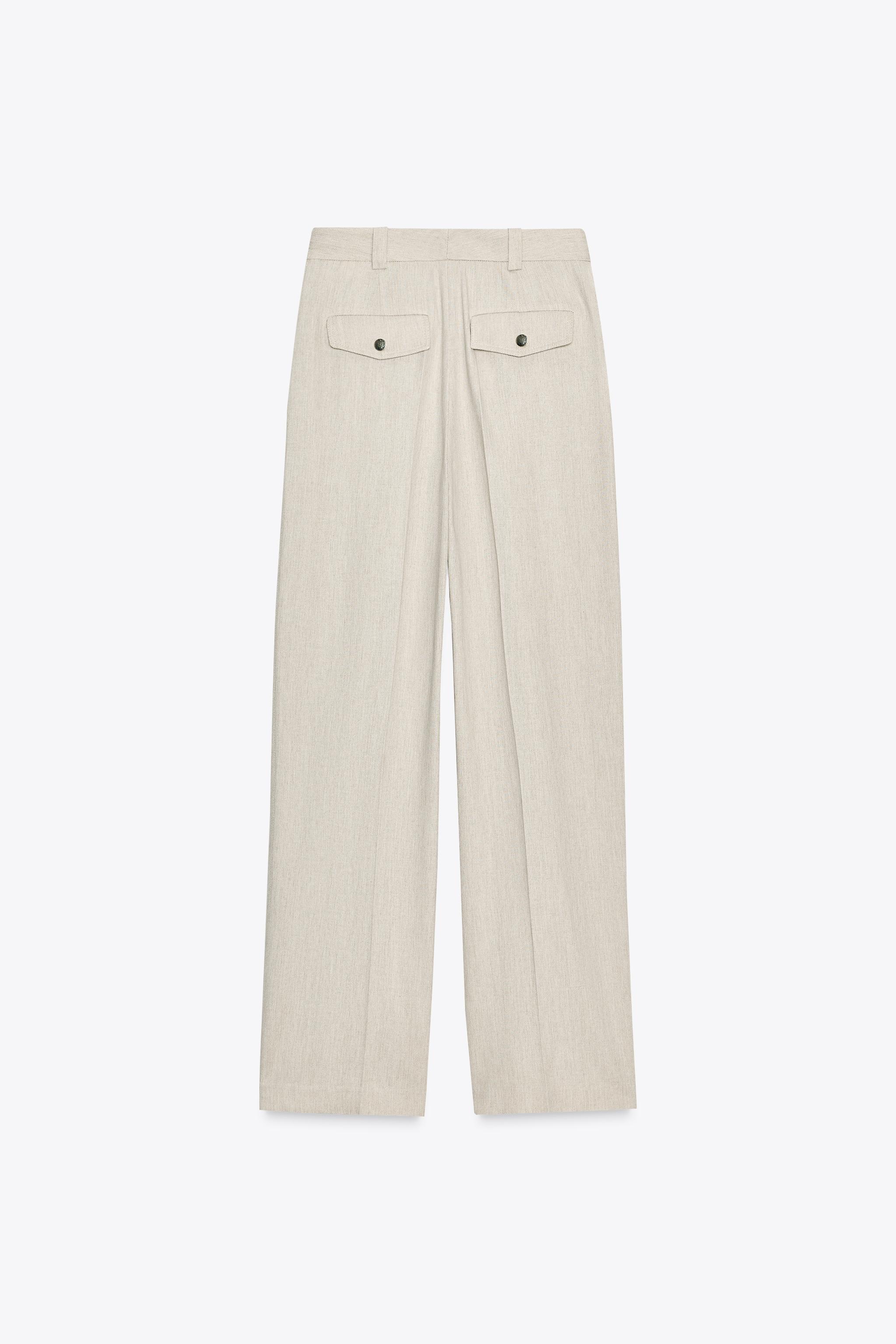 TOPSTITCHED STRAIGHT LEG PANTS