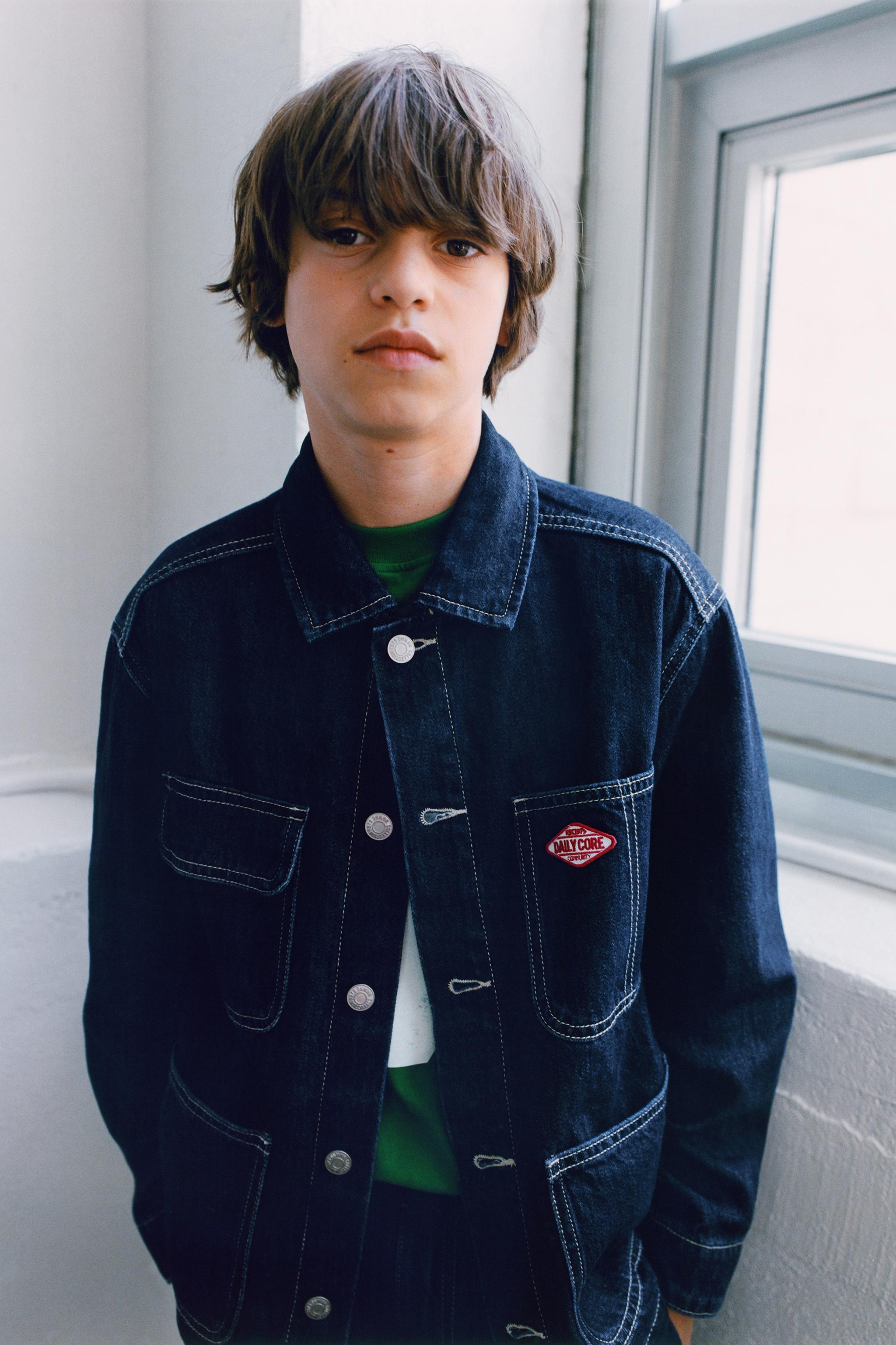 DENIM JACKET WITH LABEL