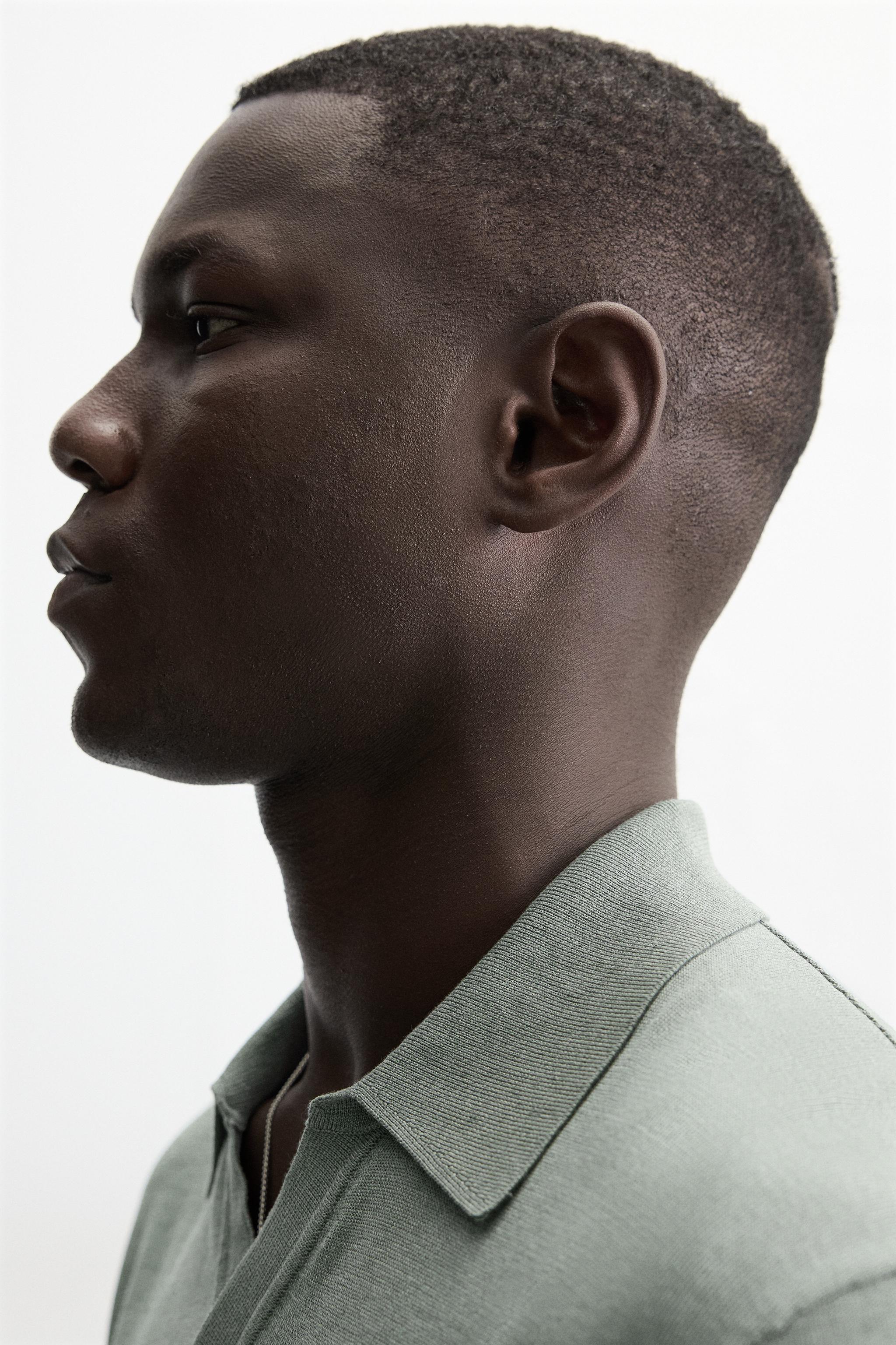 COTTON-SILK KNIT POLO SHIRT