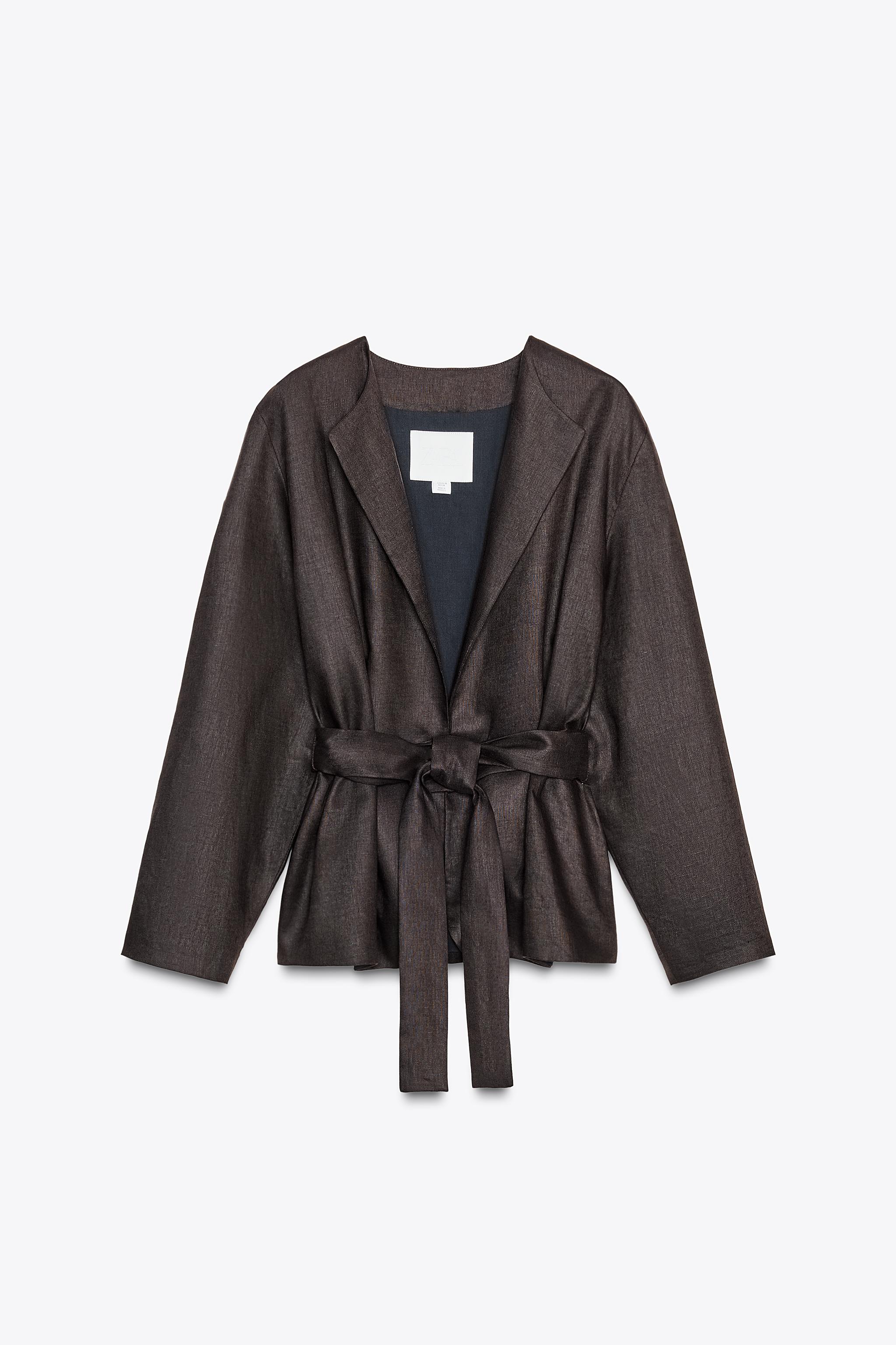 ZW COLLECTION LINEN BELTED KIMONO