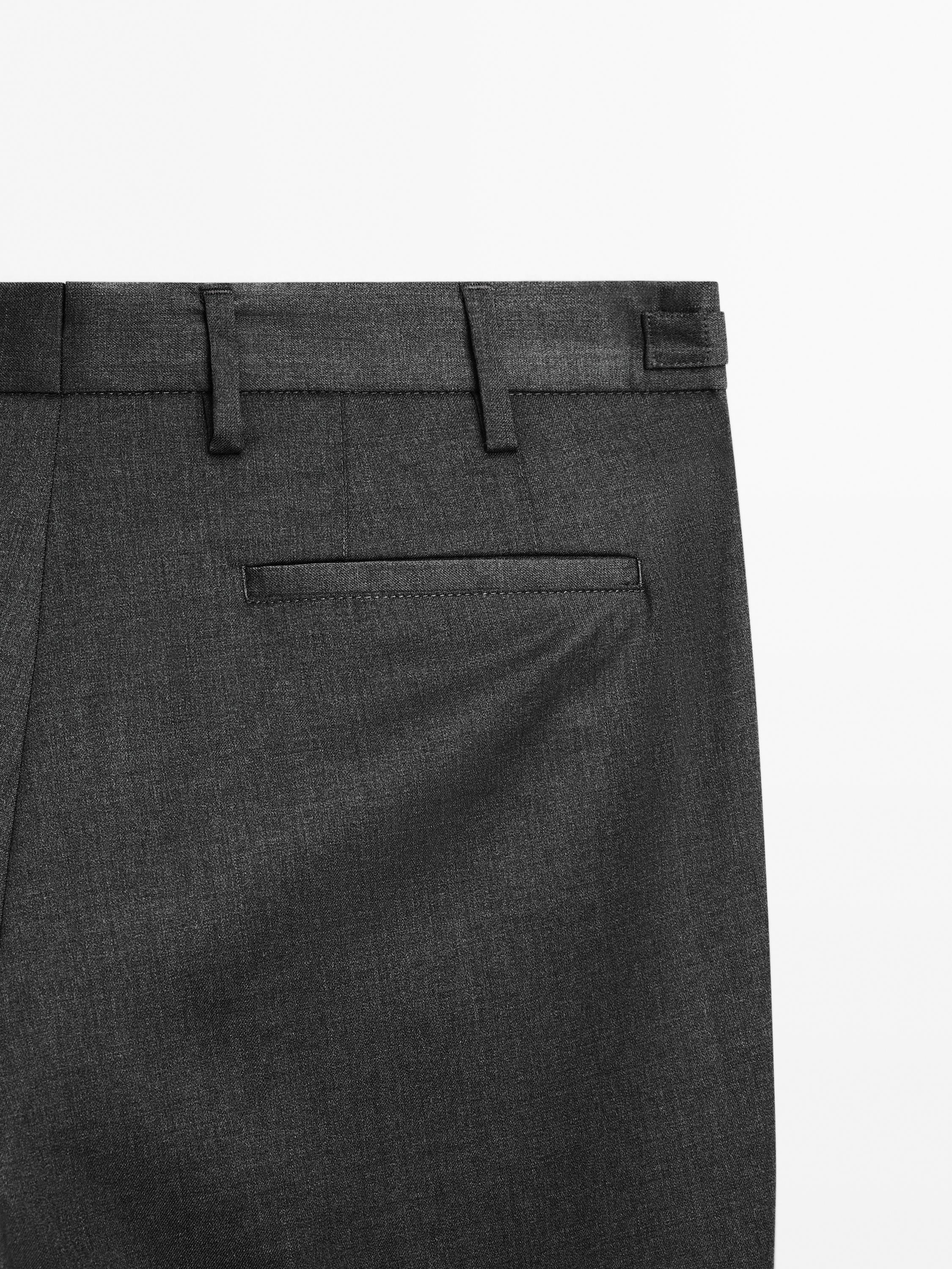 Wool blend smart trousers