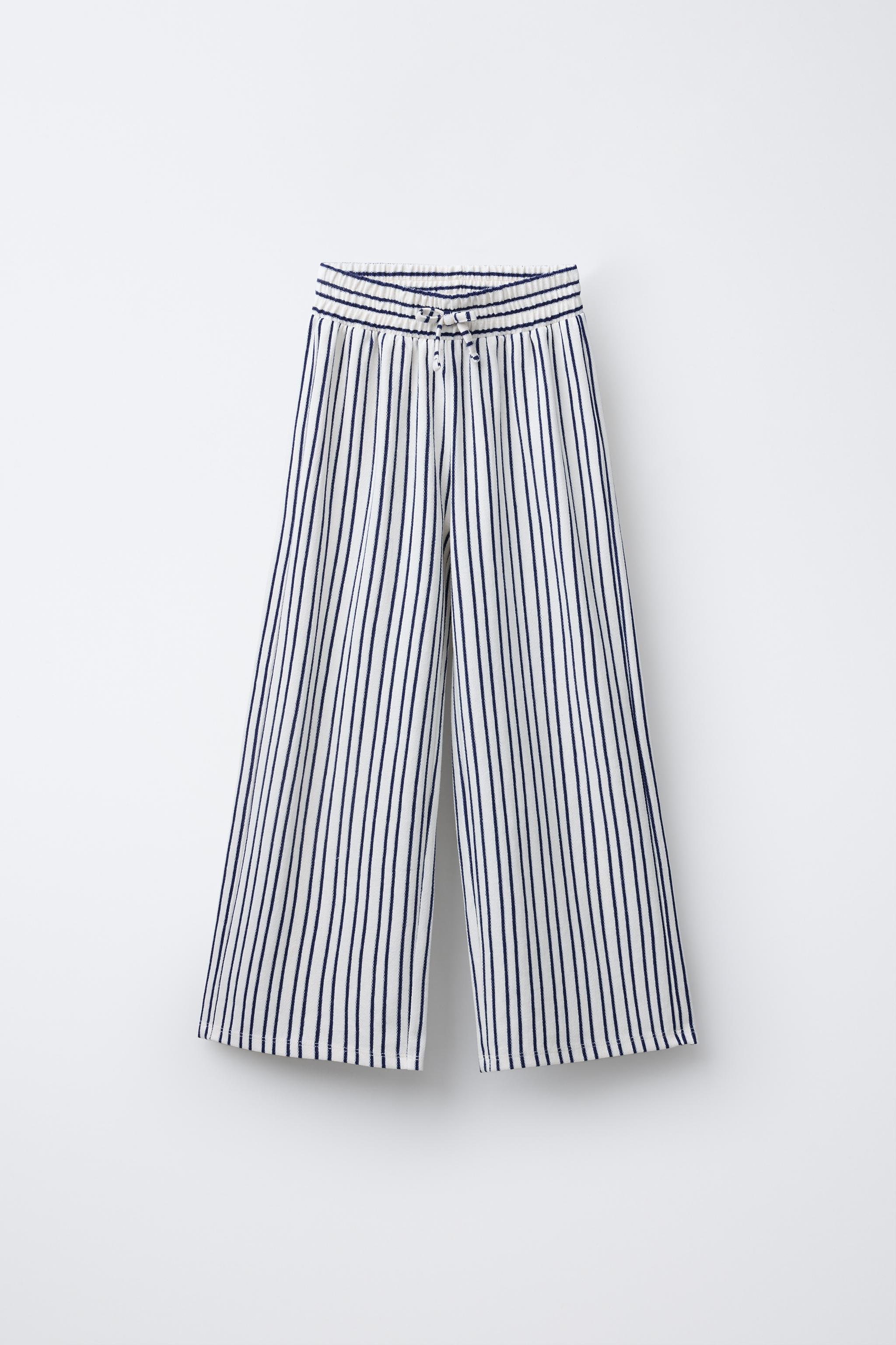 STRIPED STRAIGHT LEG PANTS