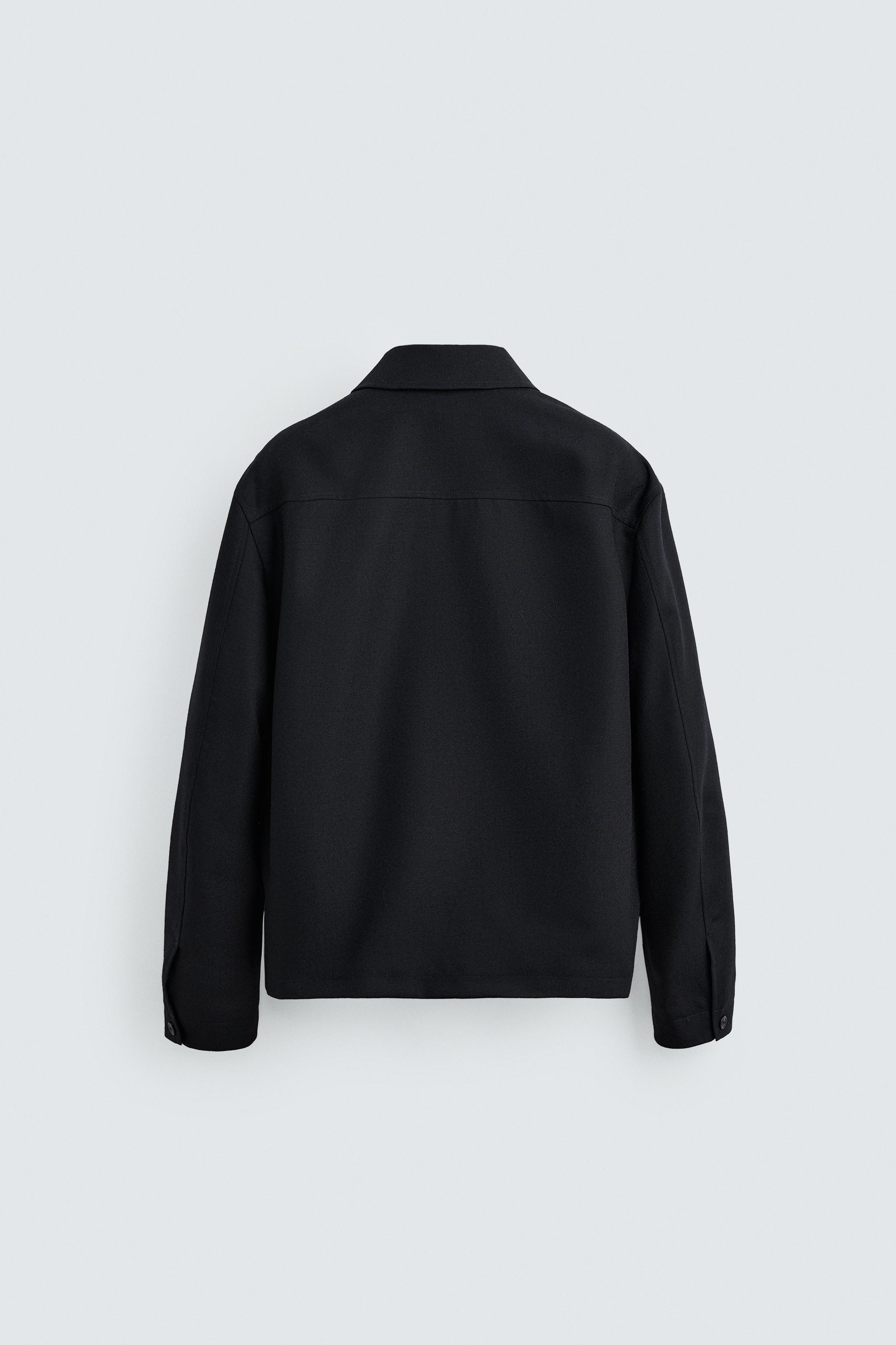 WOOL ZIP-UP OVERSHIRT