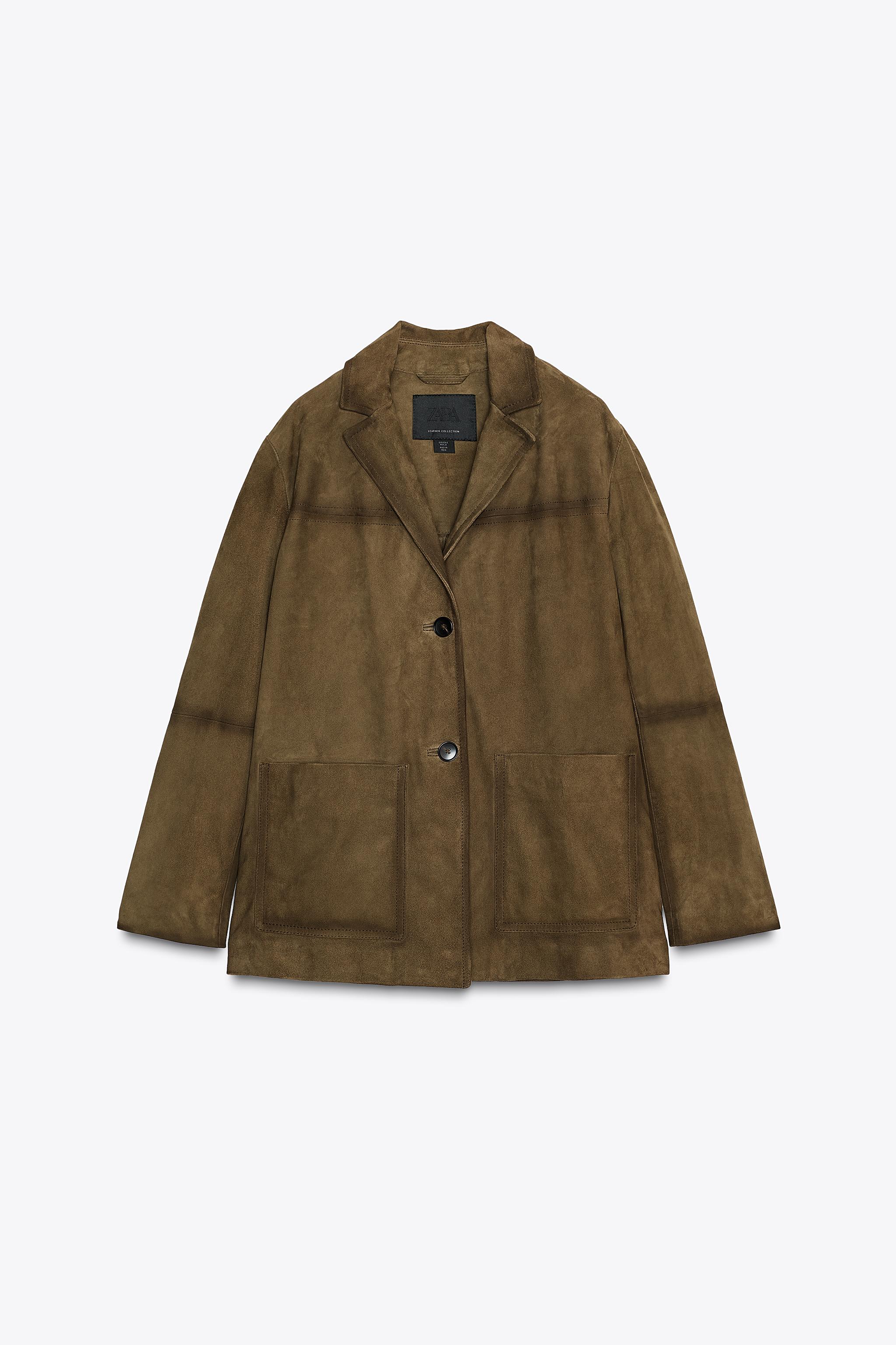 100% SUEDE OVERSIZED BLAZER ZW COLLECTION LIMITED EDITION