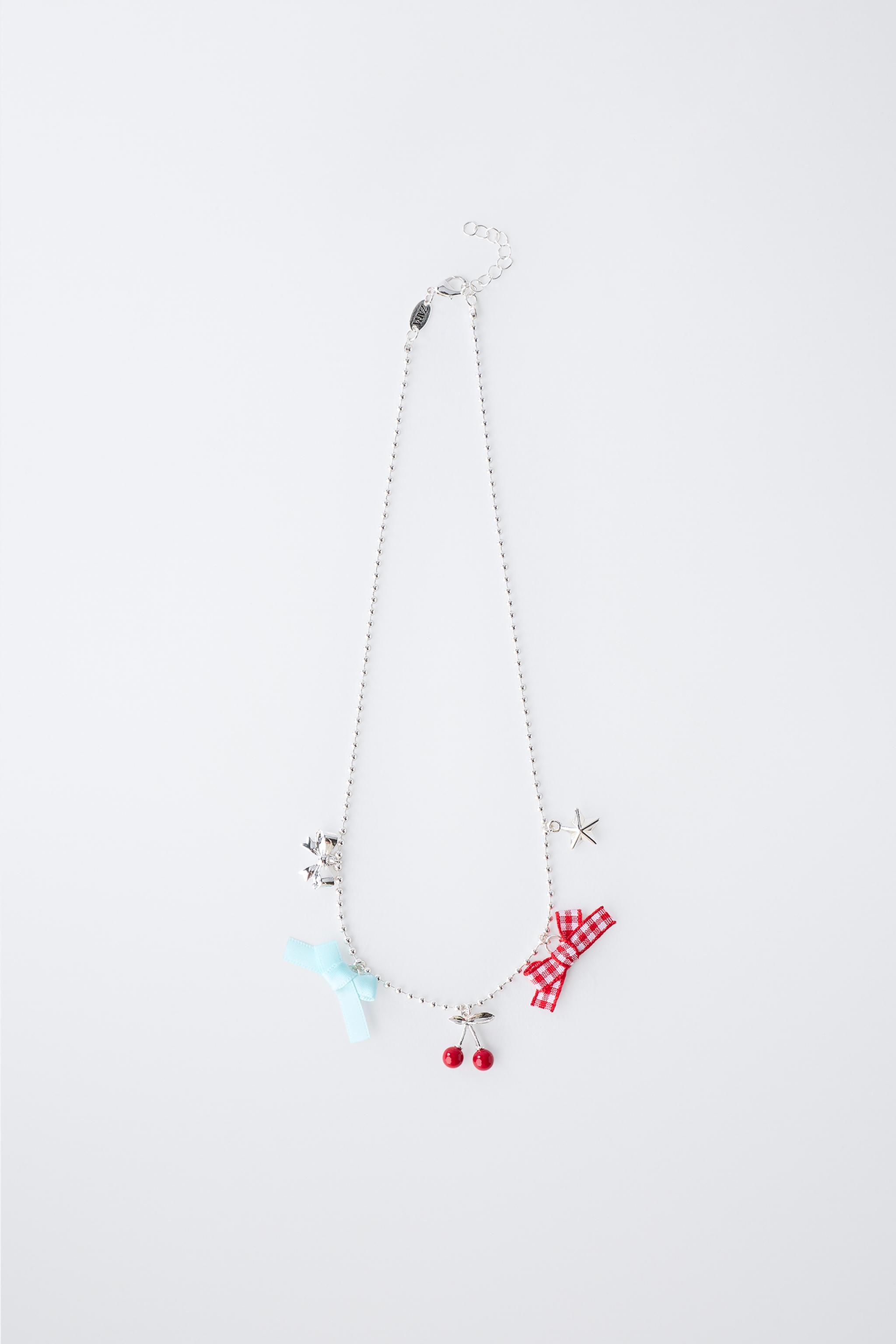 CHERRY AND BOW NECKLACE