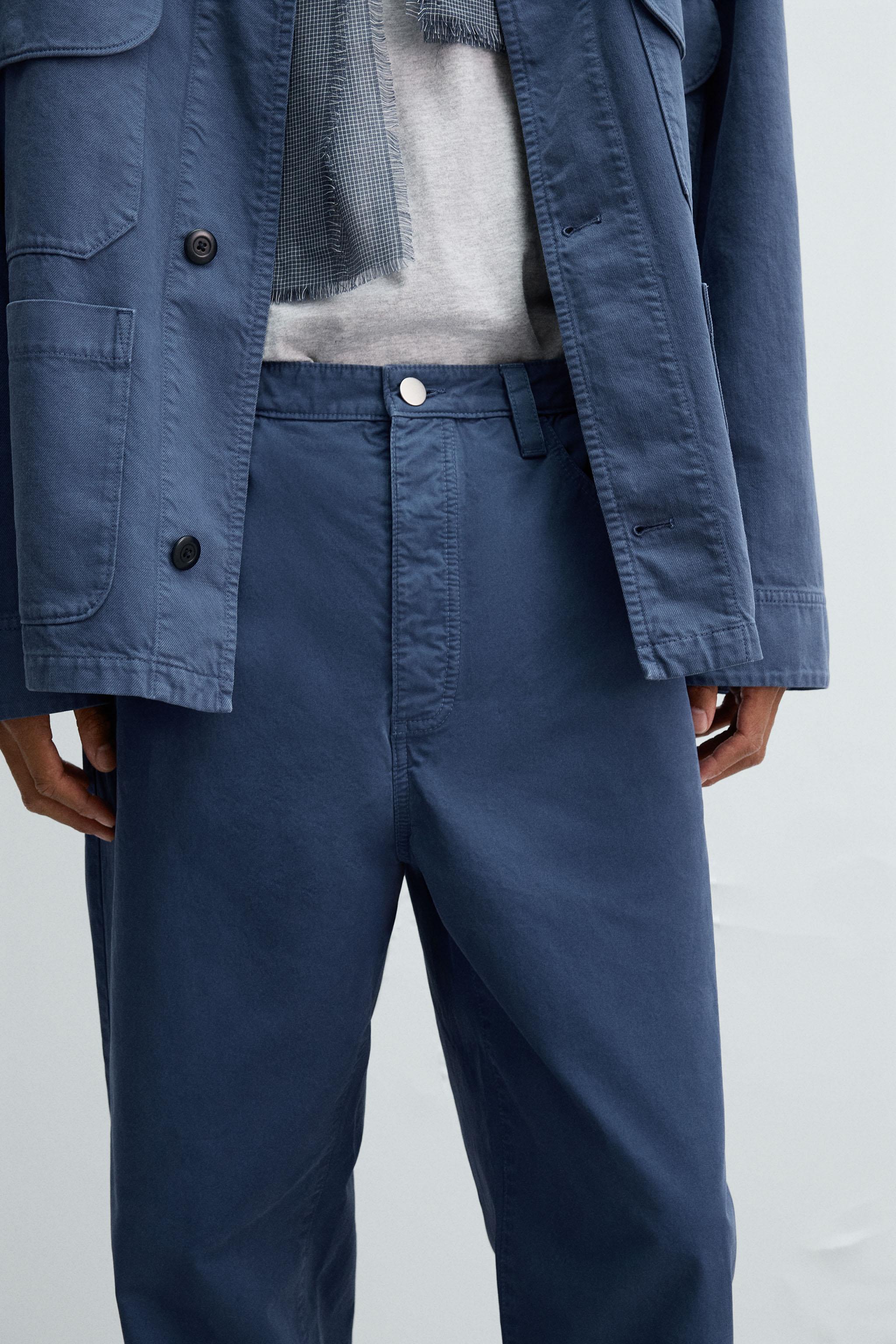 WASHED STRAIGHT FIT PANTS