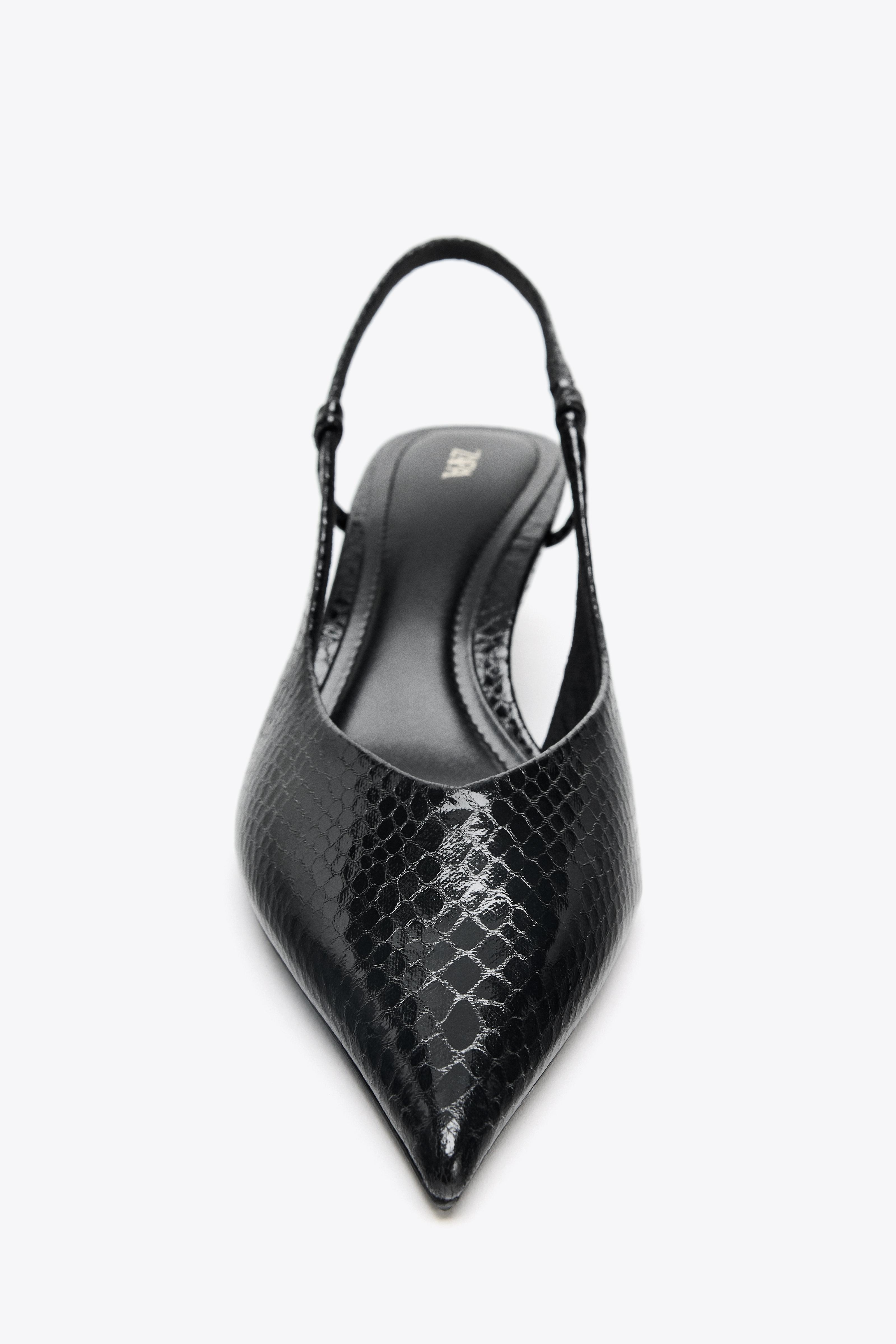 TEXTURED SLINGBACK SHOES