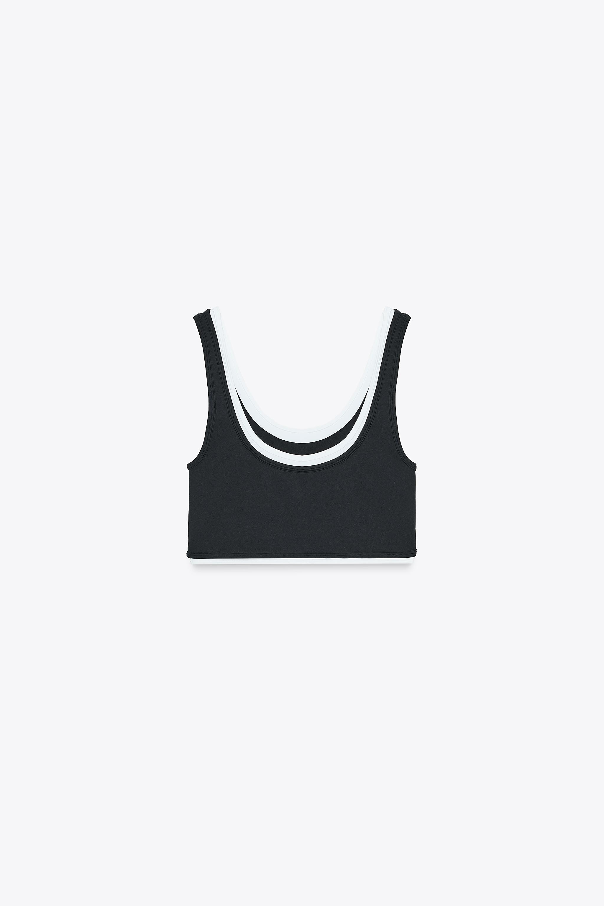 DOUBLE EFFECT SPORTS CROP TOP