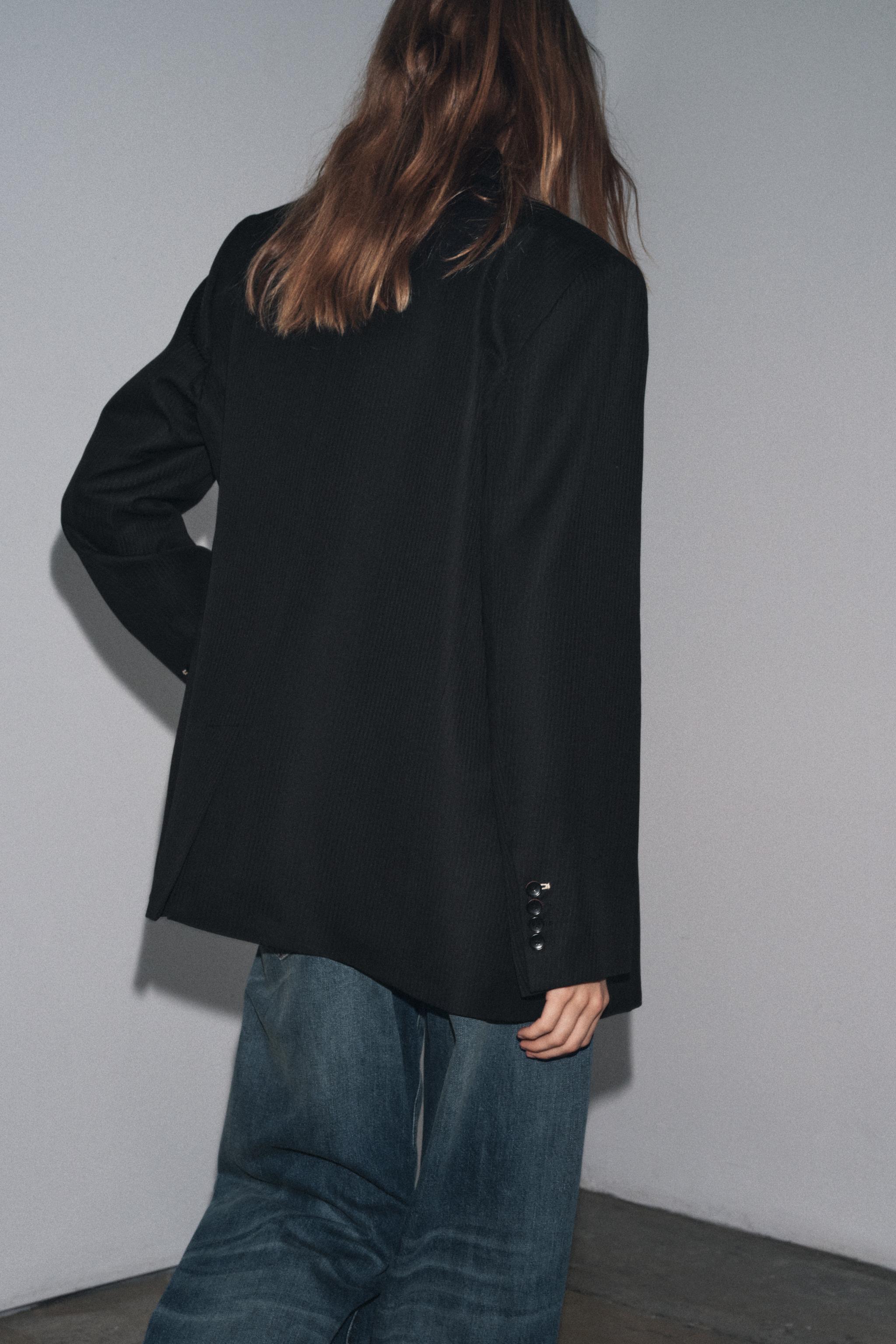 ZW COLLECTION LIMITED EDITION STRIPED WOOL BLEND BLAZER