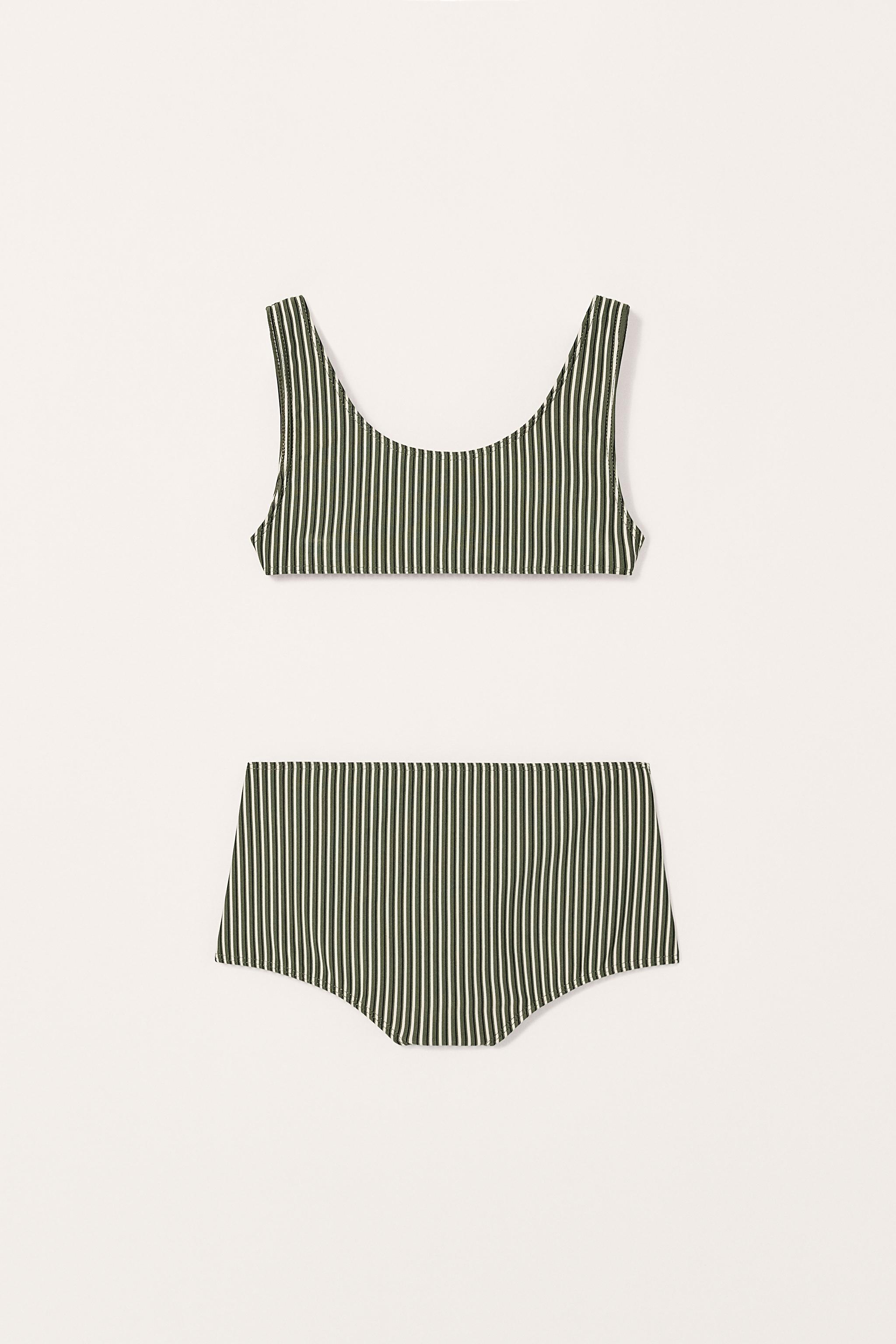 STRIPED HIGH-WAISTED BIKINI TOP LIMITED EDITION
