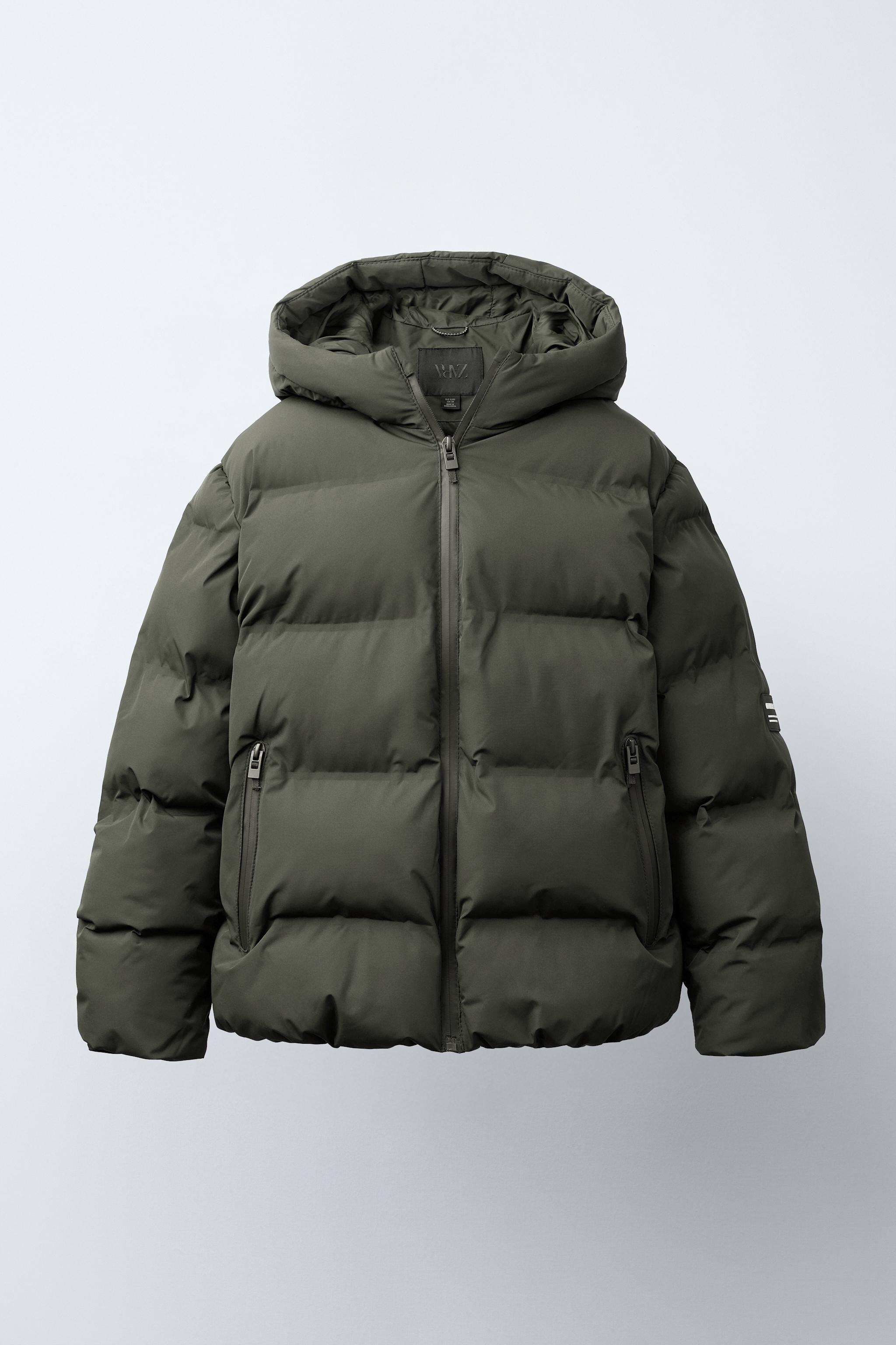 PUFFER COAT WITH LABEL WATER REPELLENT